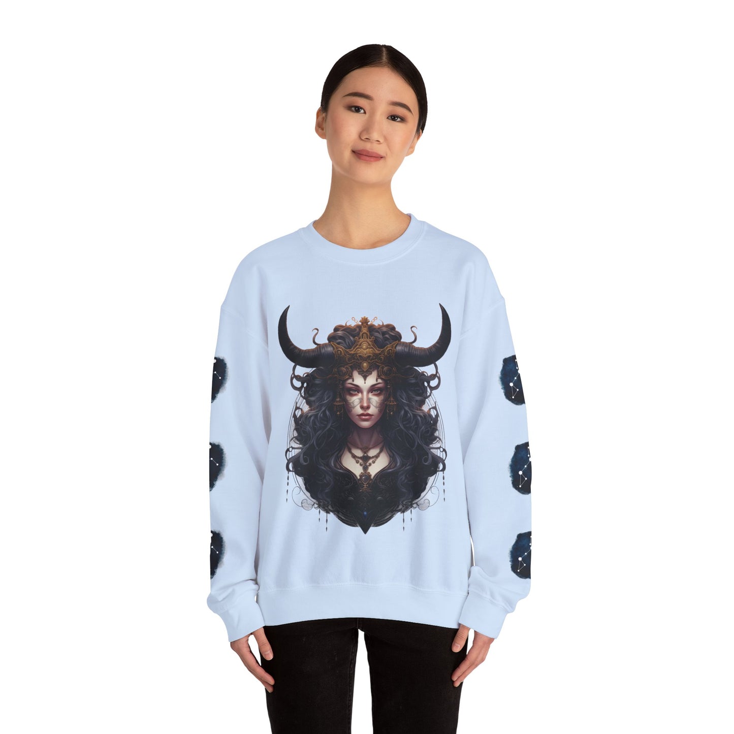 Taurus , ™ Crewneck Sweatshirt ( sleeve design)