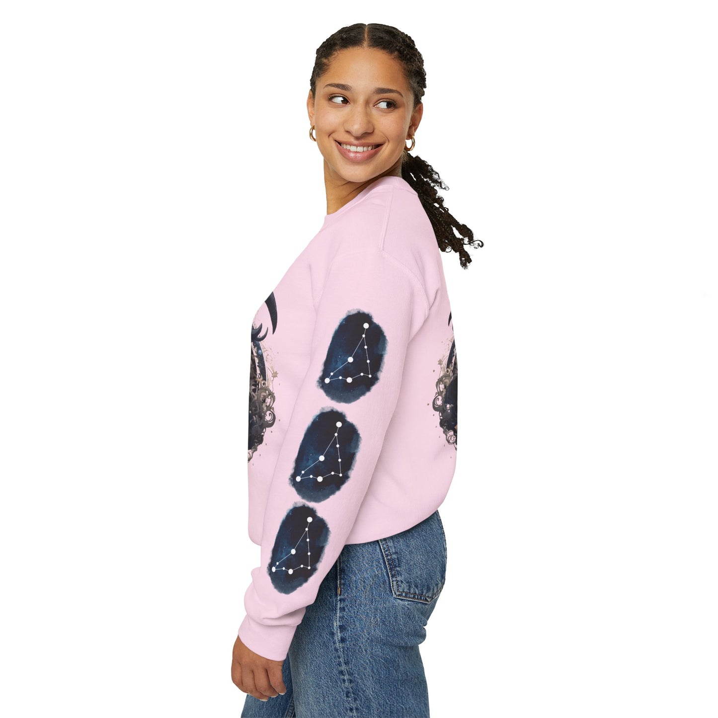 Capricorn , ™ Crewneck Sweatshirt ( side arm design)