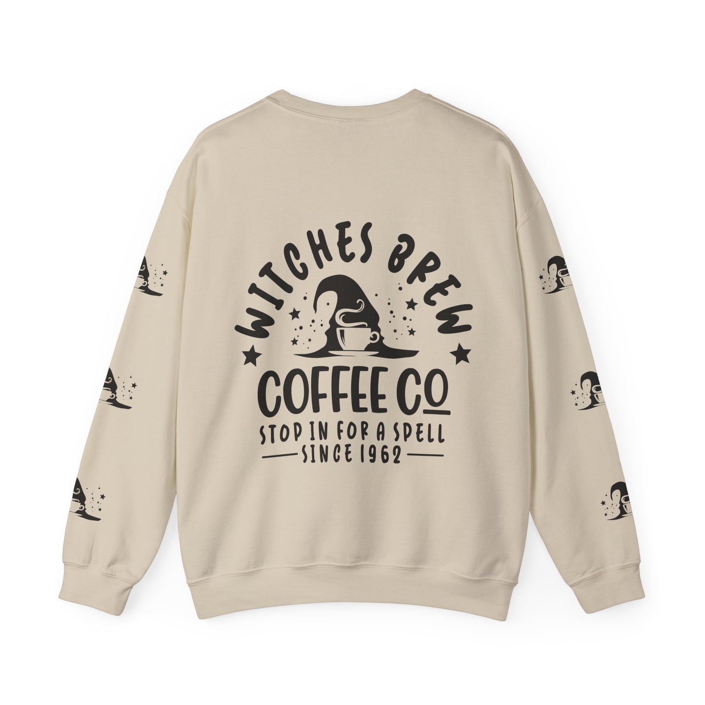 Witch’s brew coffee , ™ Crewneck Sweatshirt ( sleeve design )