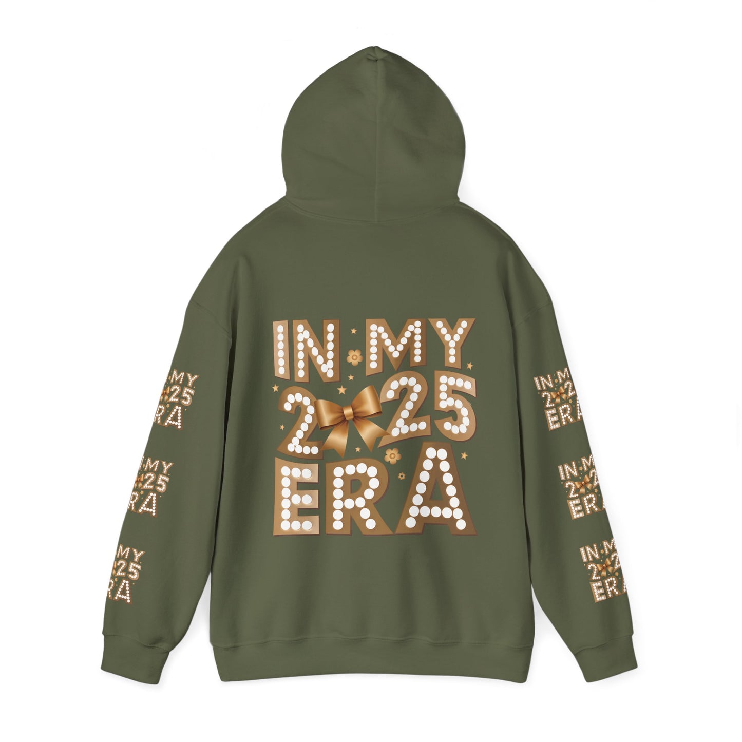 In my 2025 era , Unisex Heavy Blend™ Hooded Sweatshirt (sleeve arm design)