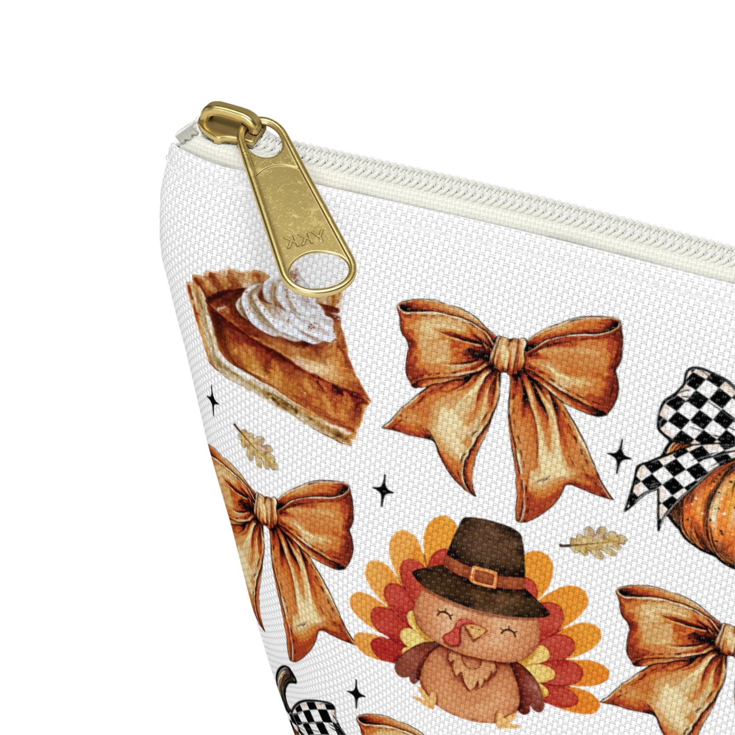 Thanksgiving and bows,  Accessory Pouch w T-bottoms