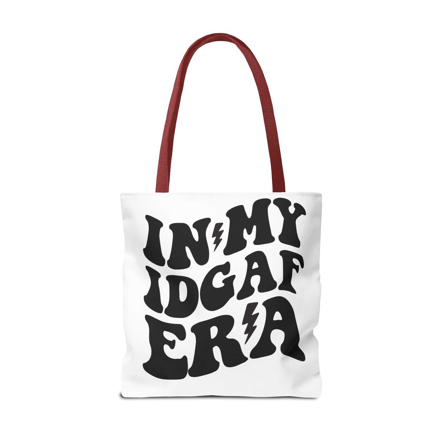 In my IDGAF era, Tote Bag (AOP)