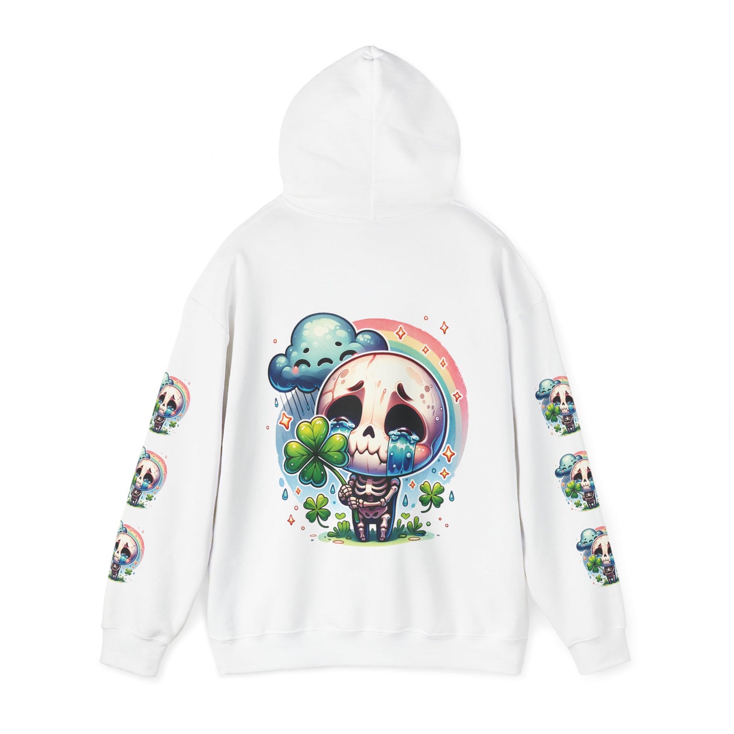 Little guy feeling lucky,  Unisex Heavy Blend™ Hooded Sweatshirt (side arm design)