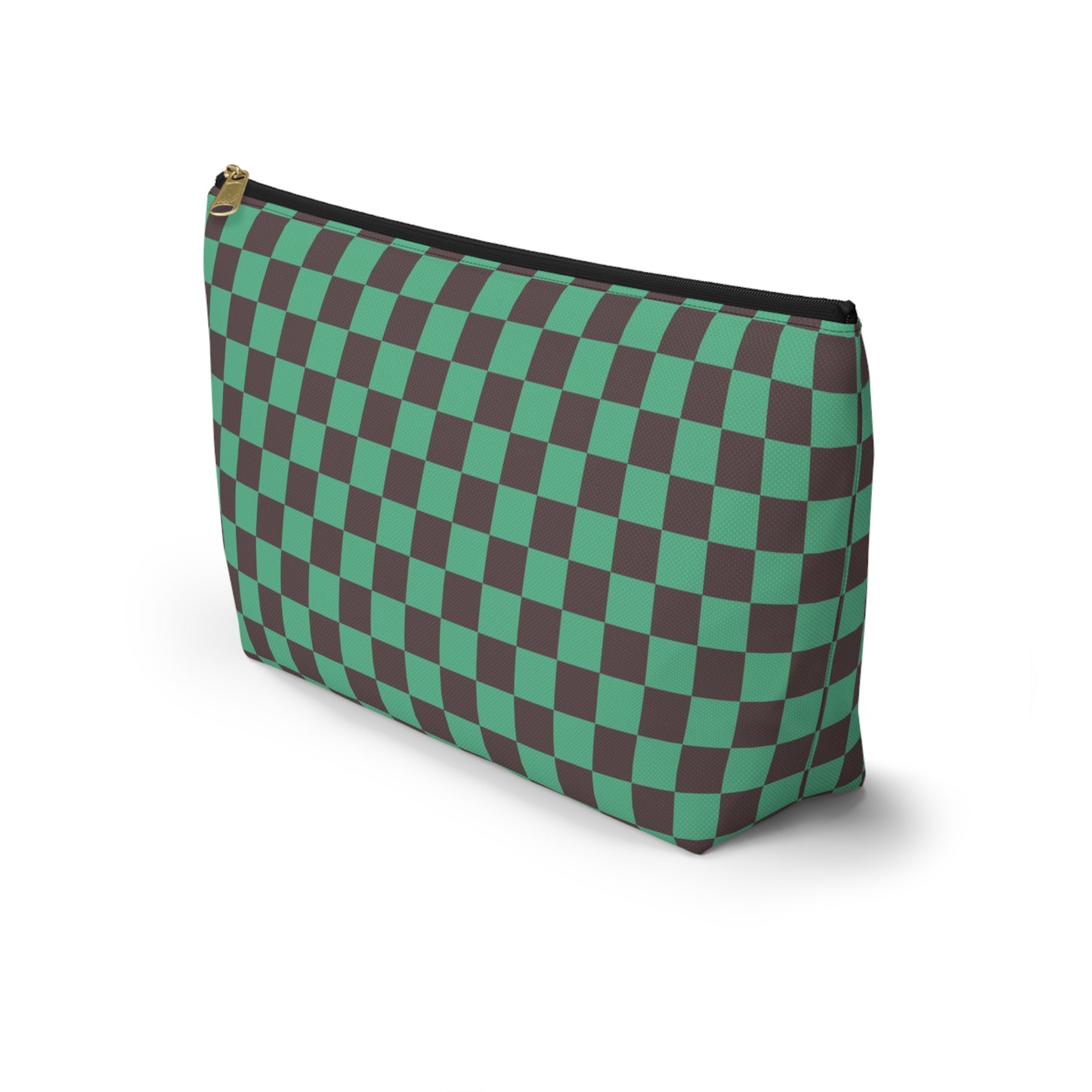 Black & green checkers   Accessory Pouch w T-bottoms