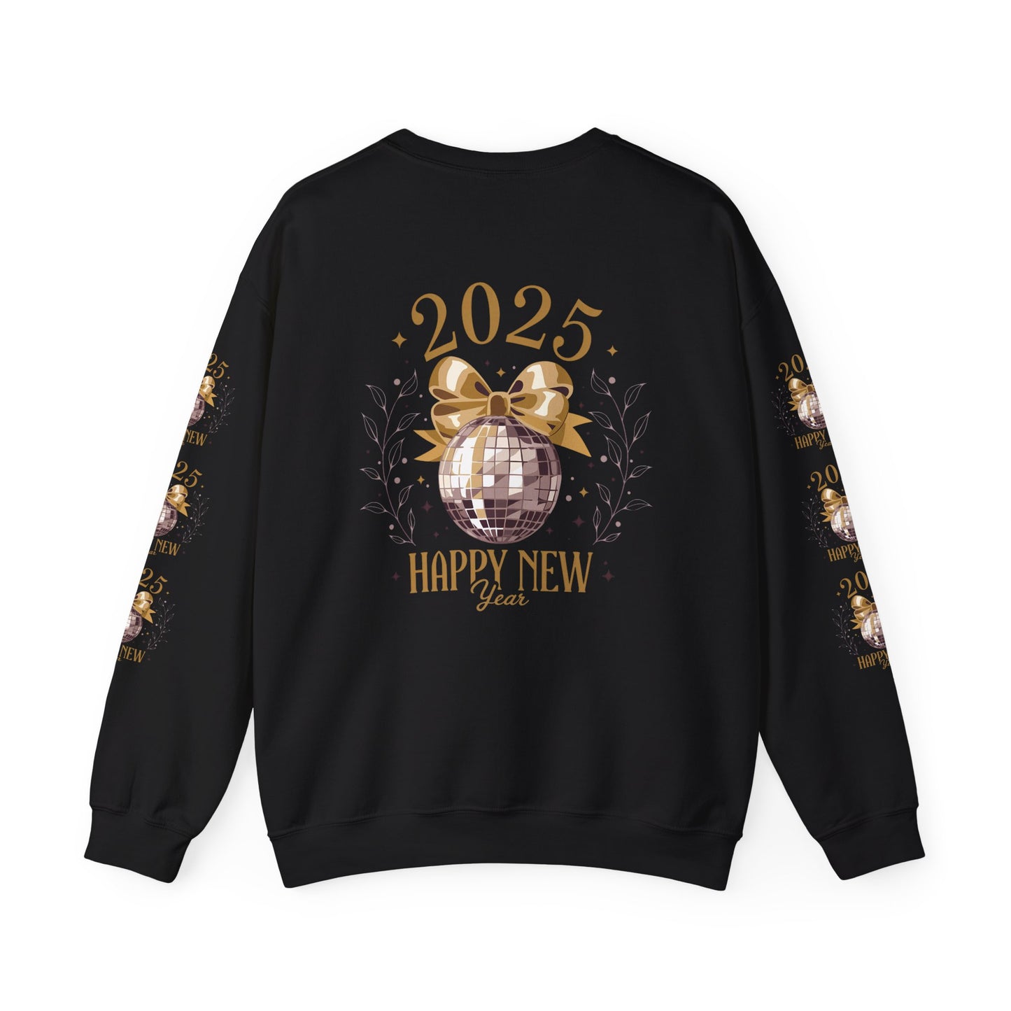 Happy year, Unisex Heavy Blend™ Crewneck Sweatshirt ( sleeve design)