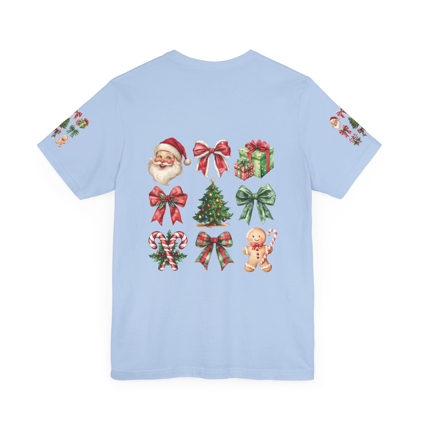 Christmas and bows, Unisex Jersey Short Sleeve Tee