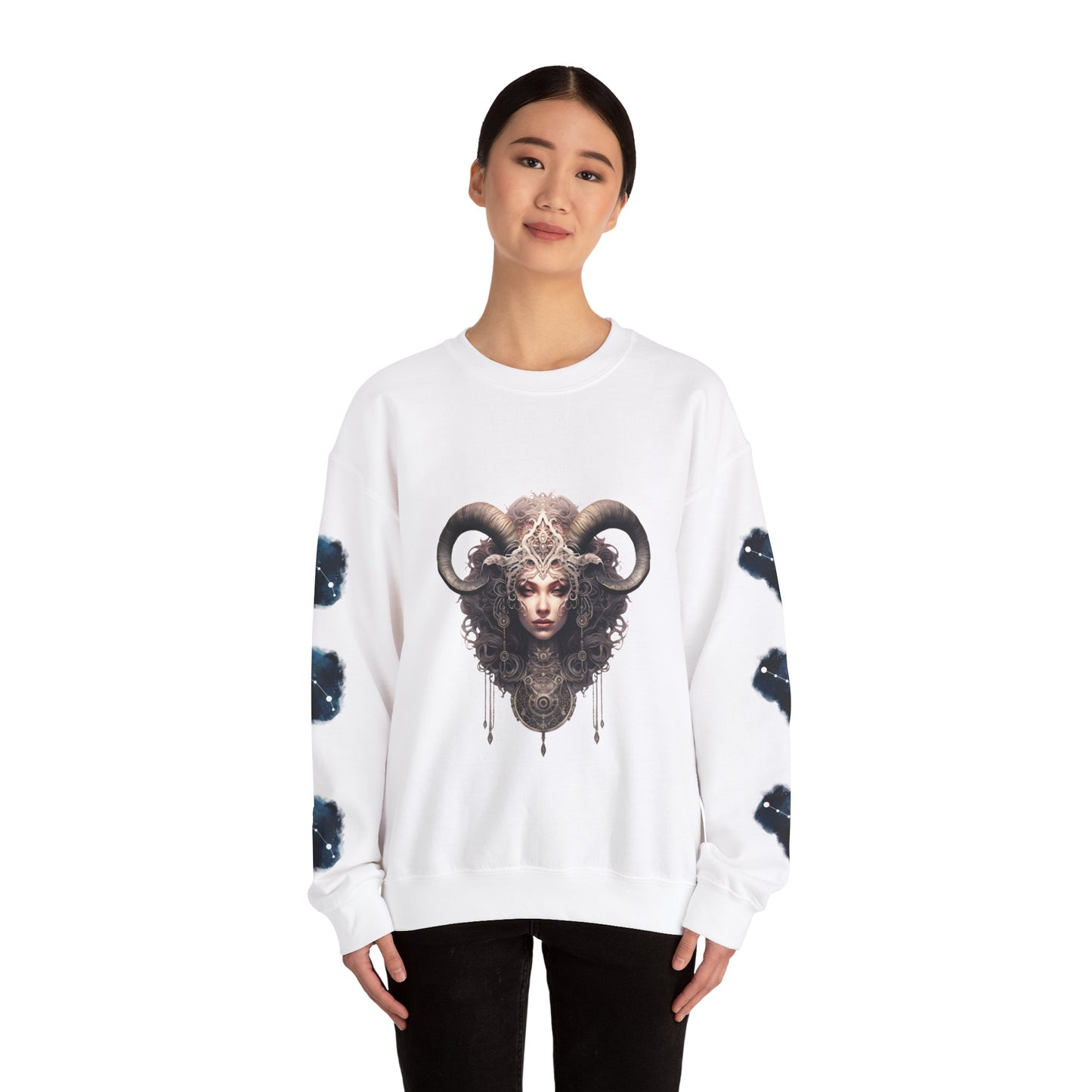 Aries , ™ Crewneck Sweatshirt (side arm design)