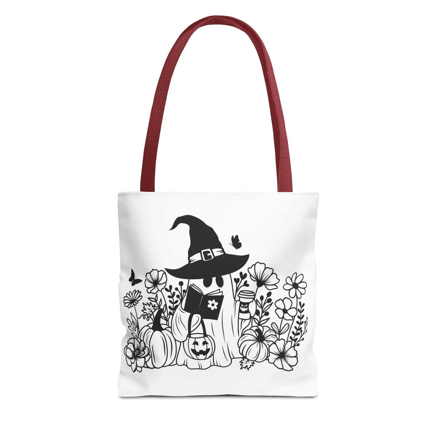 Cozy boo reading, Tote Bag (AOP)