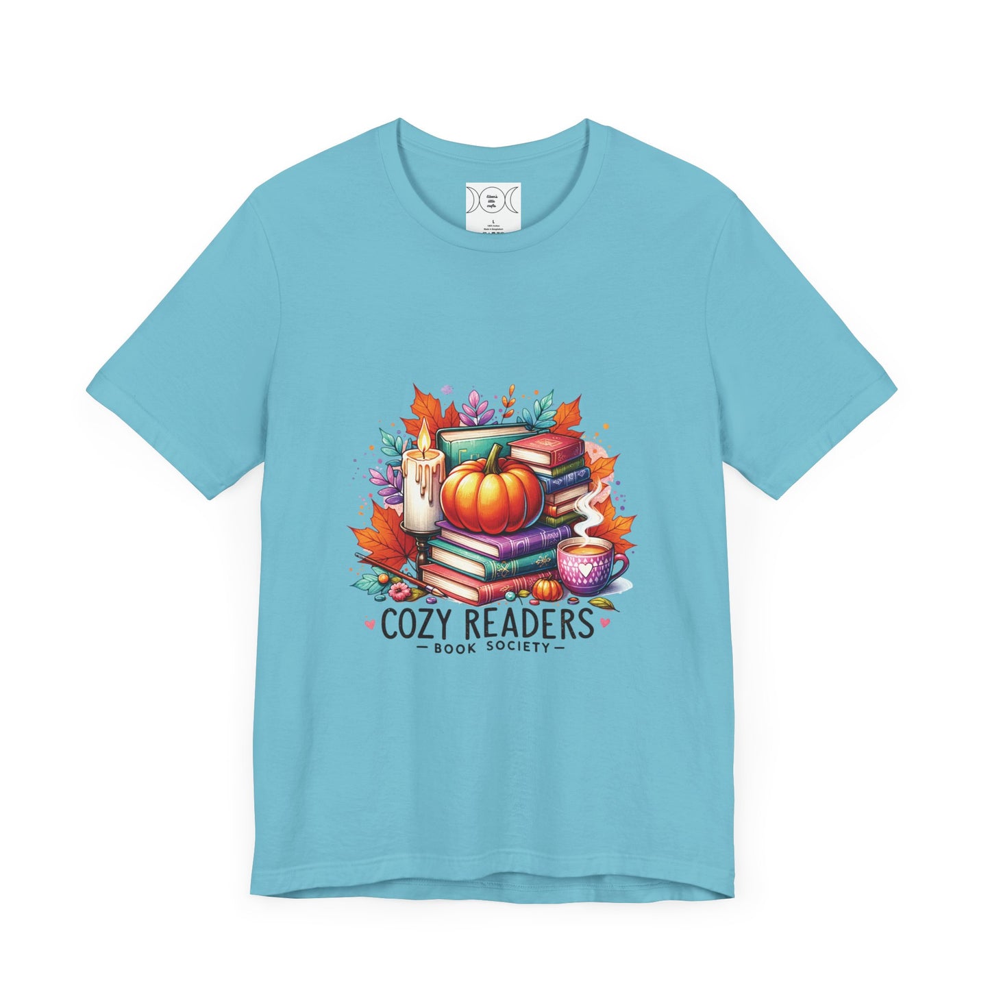 Cozy readers book society, Unisex Jersey Short Sleeve Tee (no arm design)