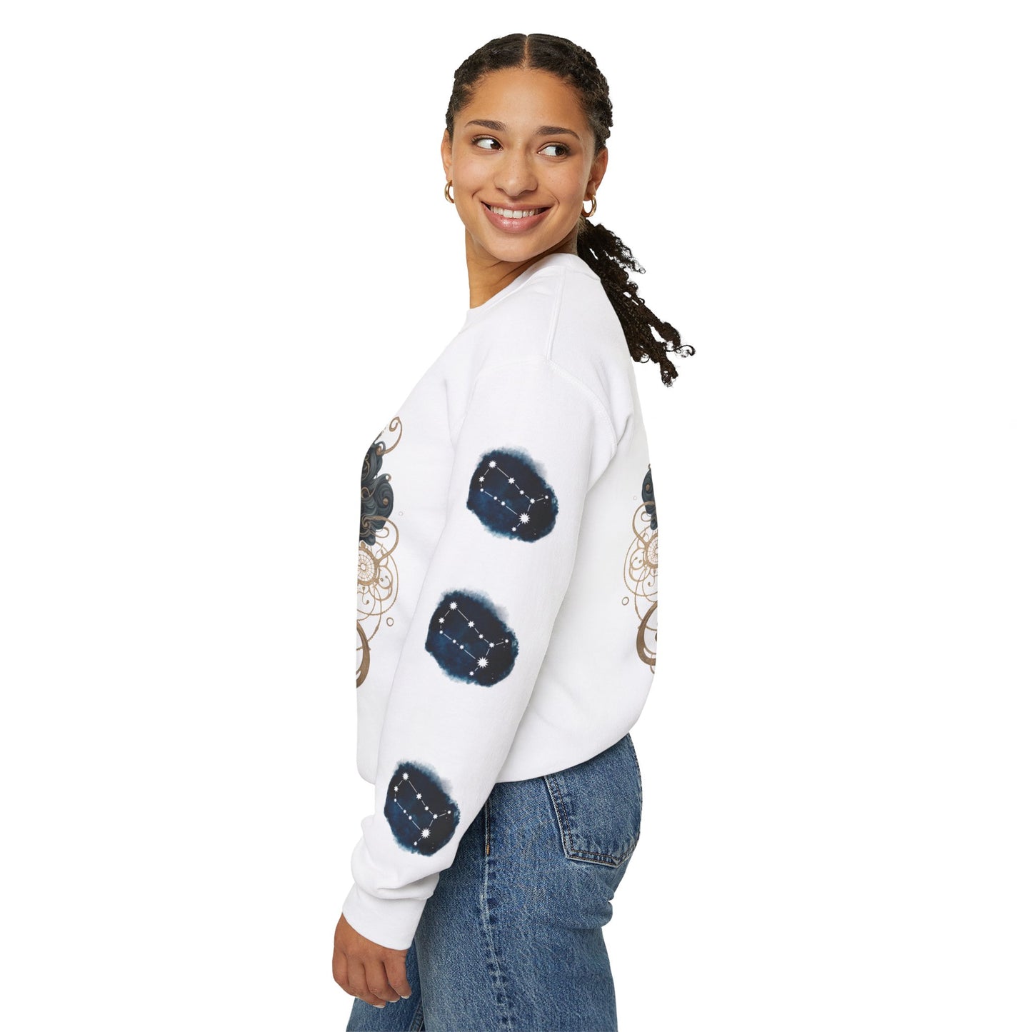 Gemini , ™ Crewneck Sweatshirt ( side arm design)