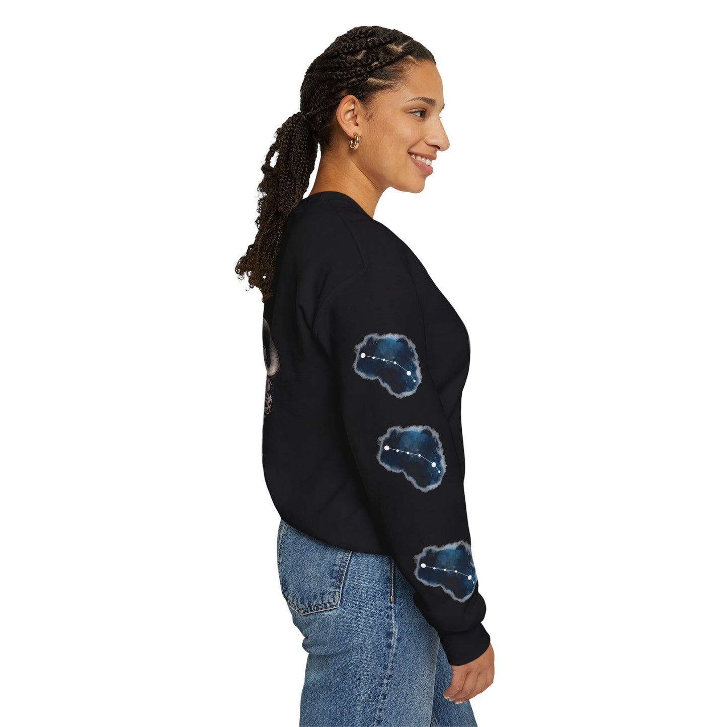 Aries , ™ Crewneck Sweatshirt (side arm design)