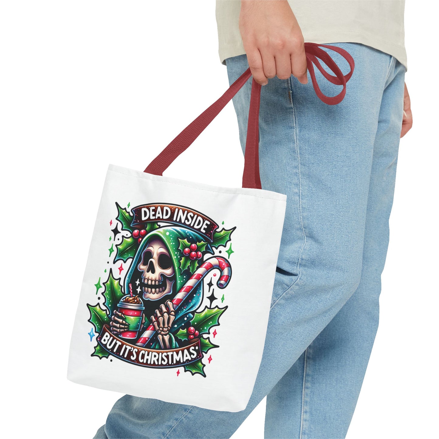 Dead inside but it’s Christmas, Tote Bag (AOP)