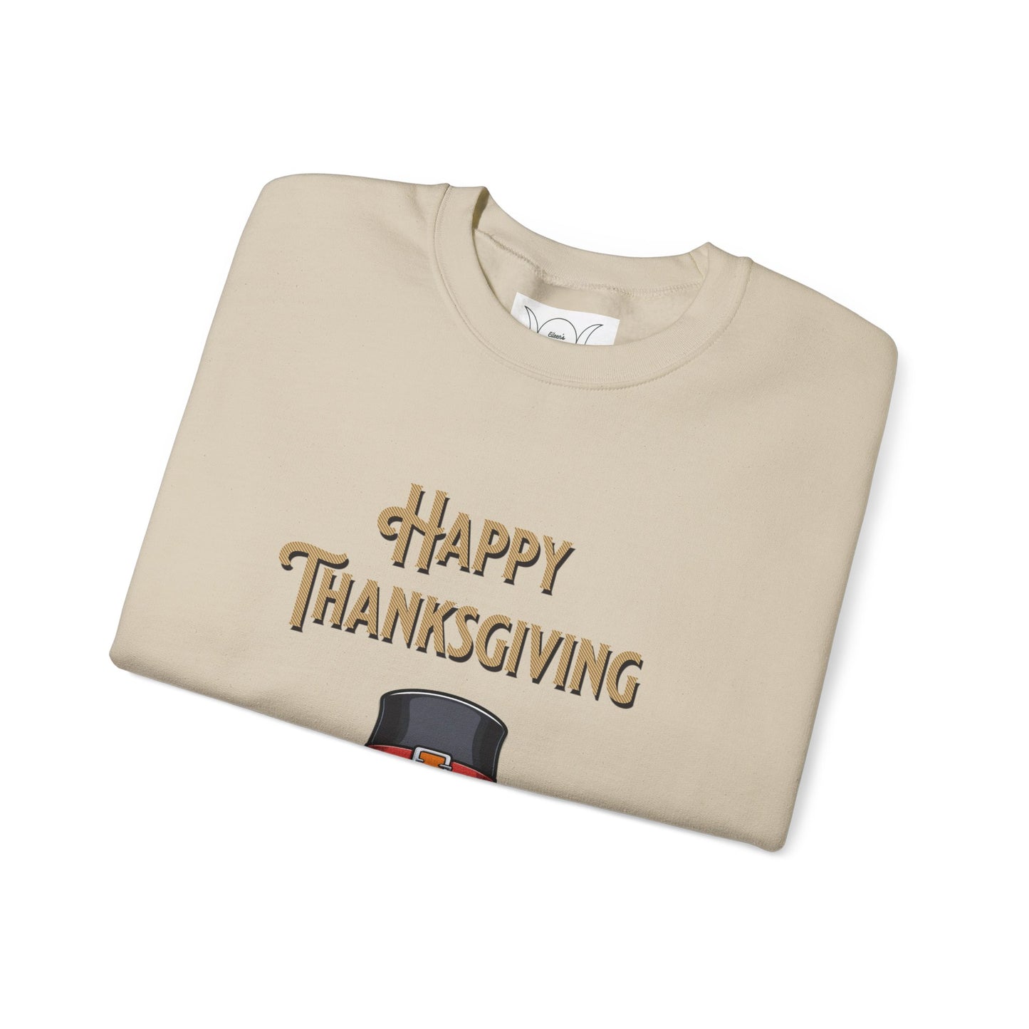 Happy thanksgiving, ™ Crewneck Sweatshirt ( sleeve design )