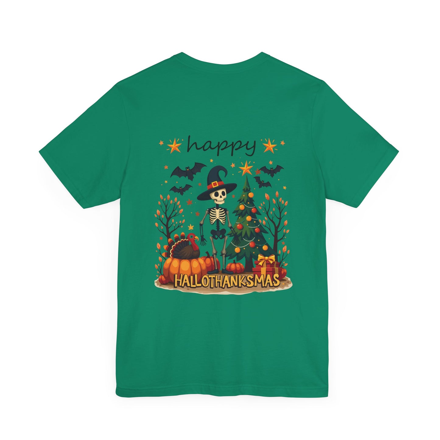 Happy hellothanksmas, , Unisex Jersey Short Sleeve Tee ( No sleeve design)