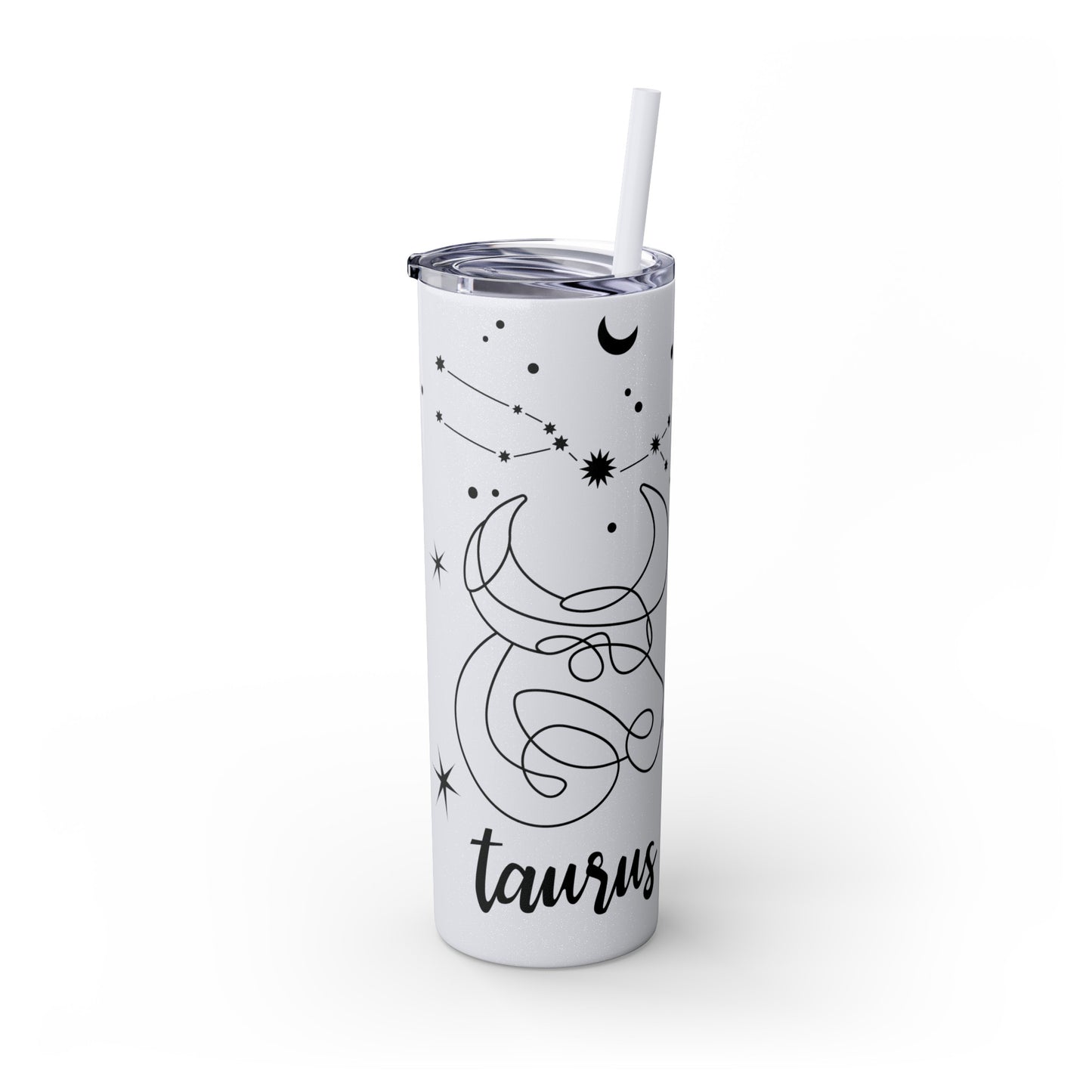 Taurus, Skinny Tumbler with Straw, 20oz