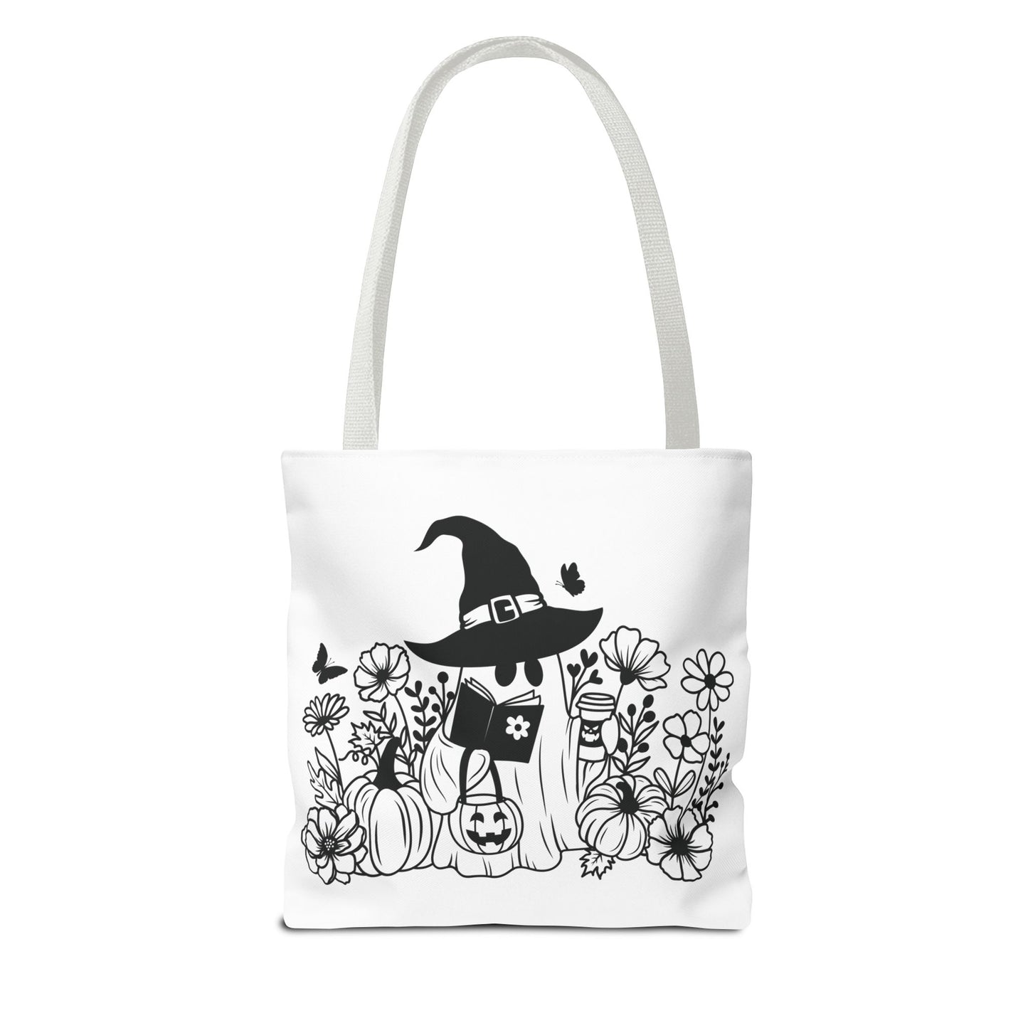 Cozy boo reading, Tote Bag (AOP)