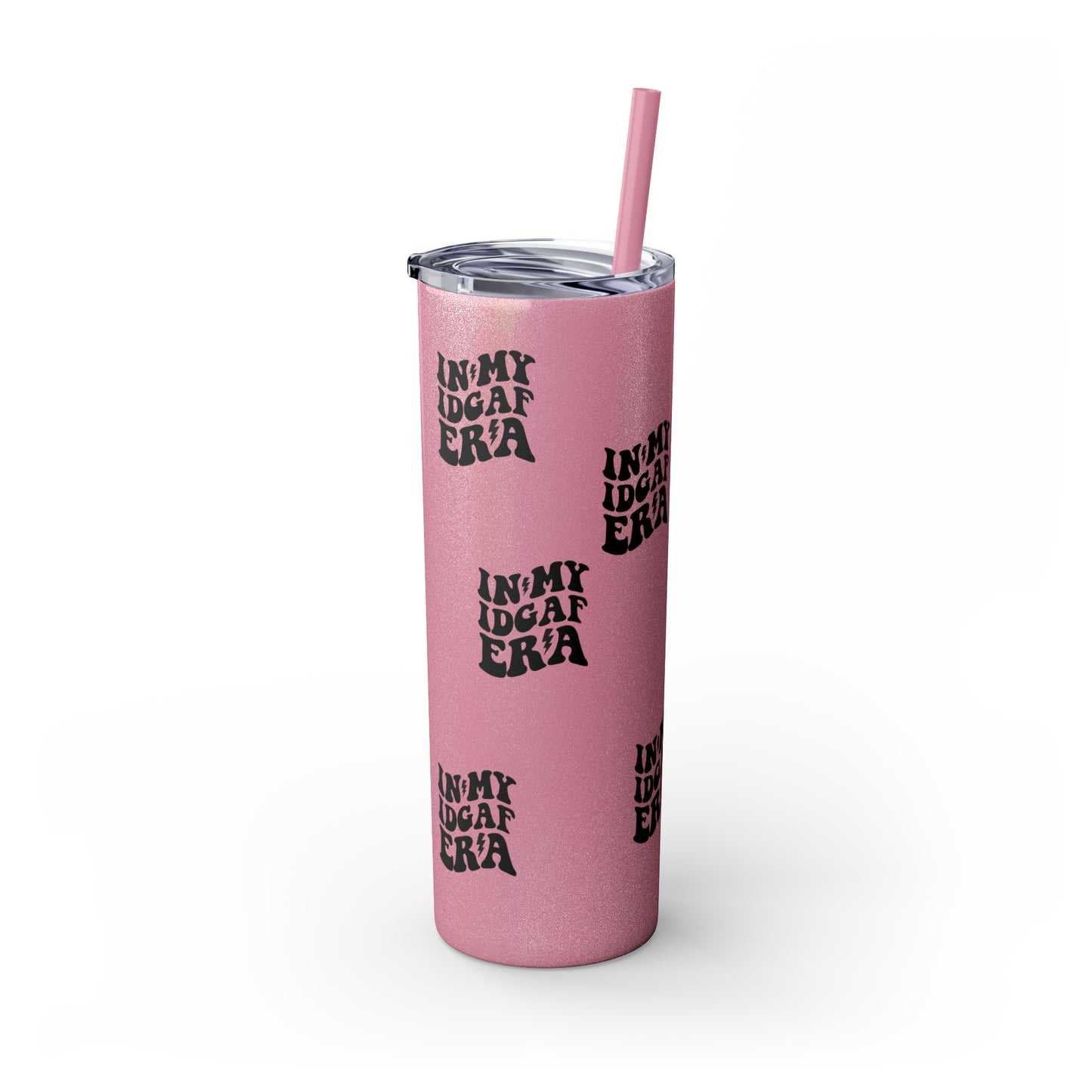 In my IDGAF era, Tumbler with Straw, 20oz