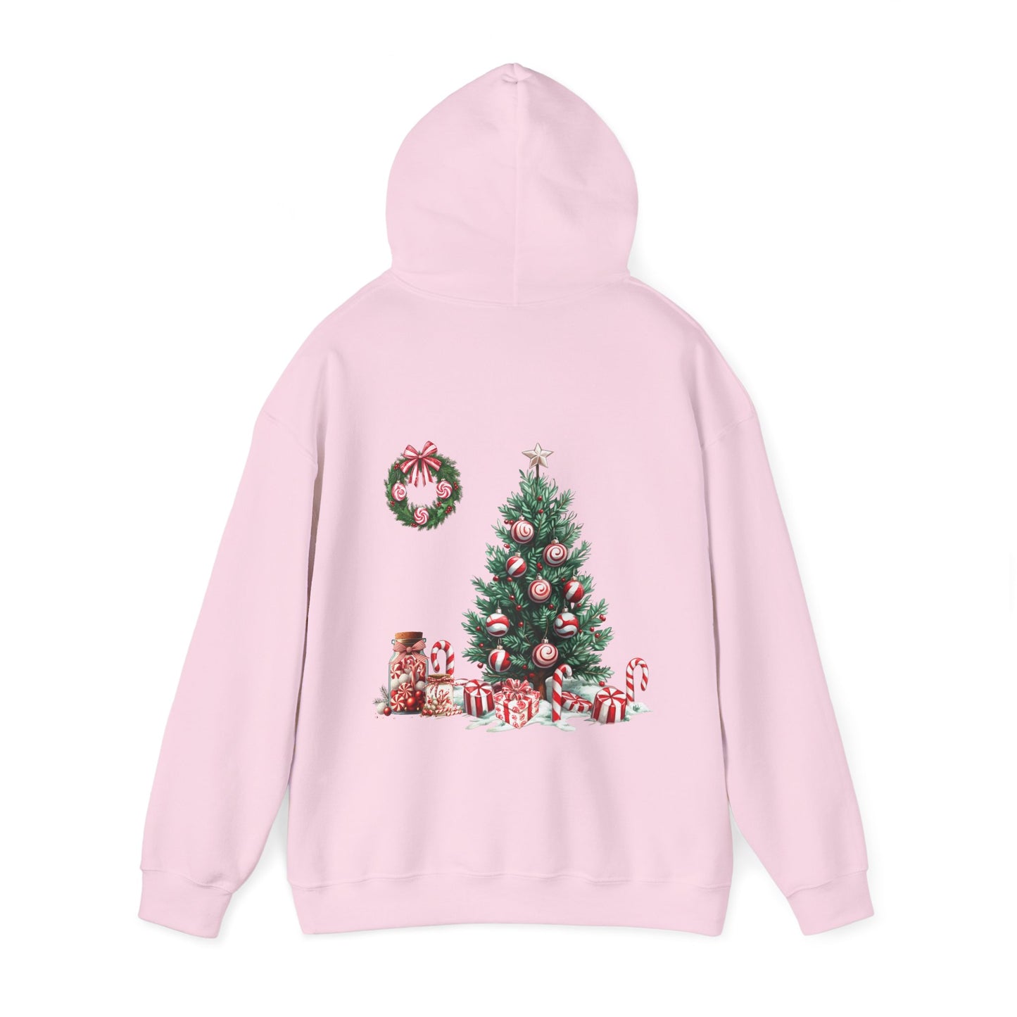 Peppermint Christmas ,  Unisex Heavy Blend™ Hooded Sweatshirt (no side arm design)