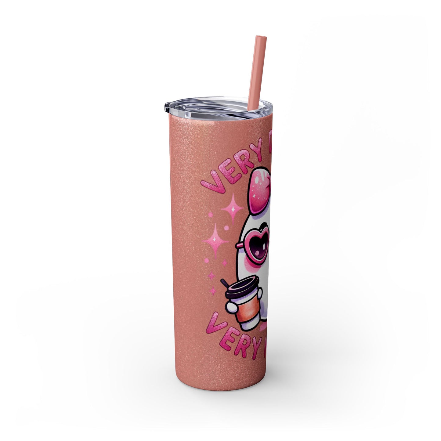 Very demure, Skinny Tumbler with Straw, 20oz