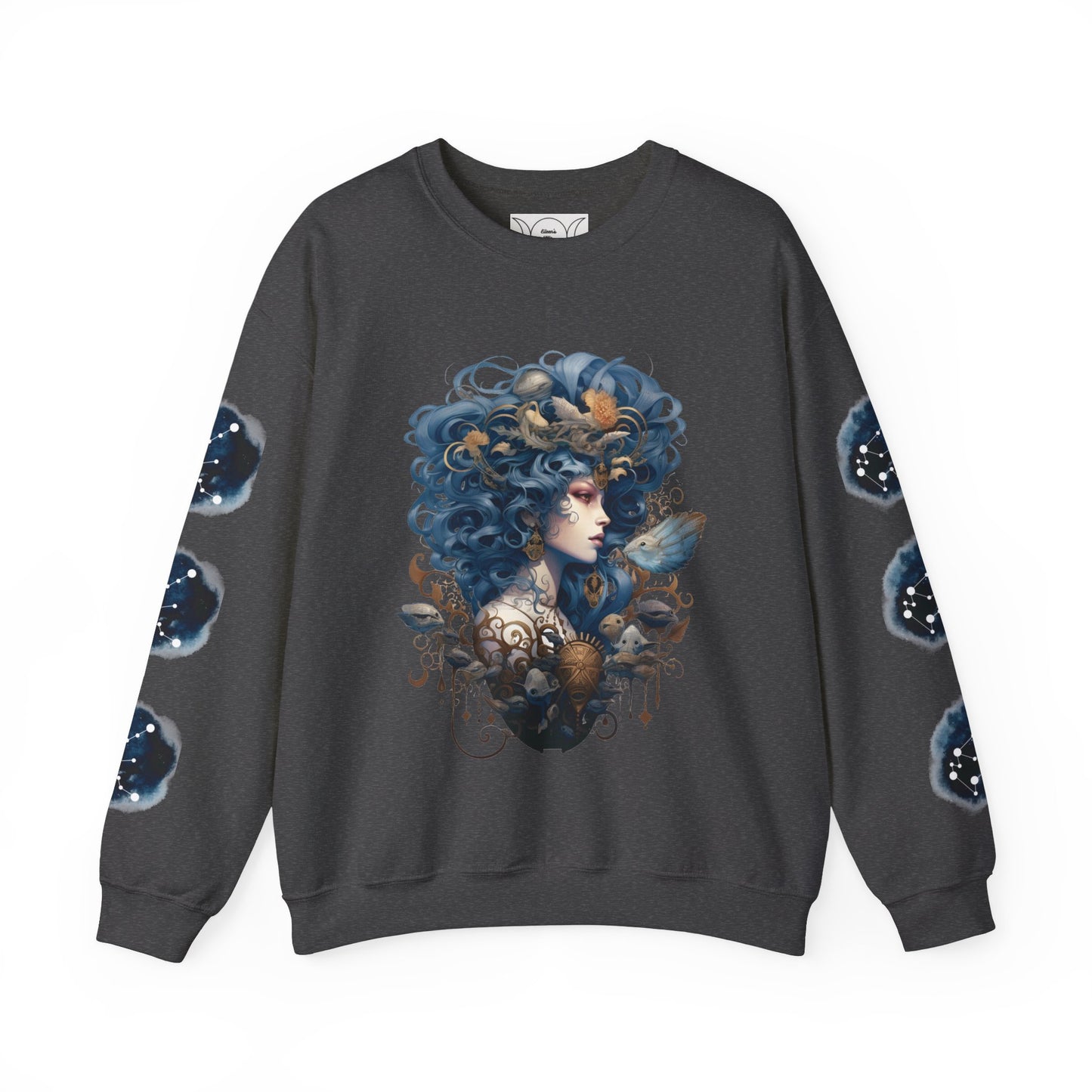 Aquarius , ™ Crewneck Sweatshirt ( side arm design)