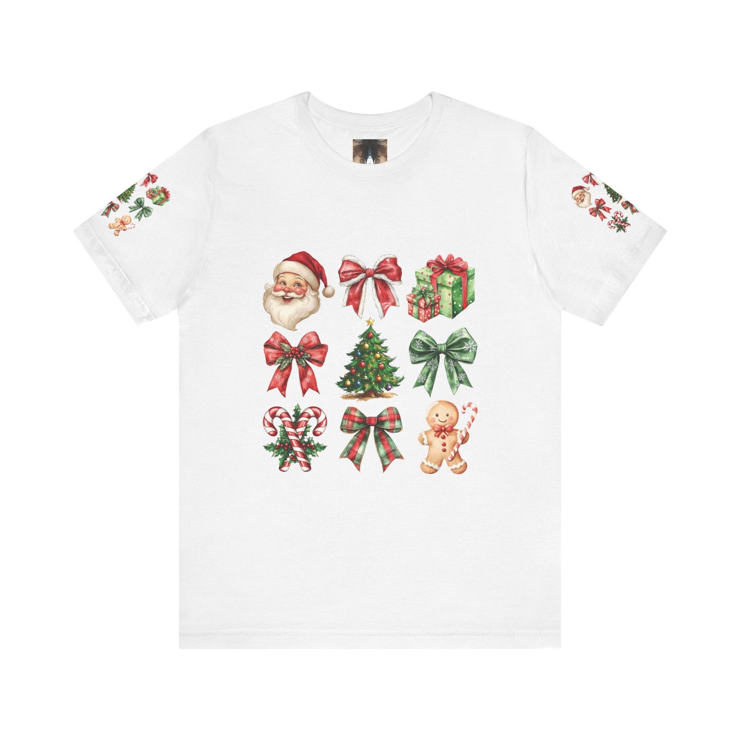 Christmas and bows, Unisex Jersey Short Sleeve Tee