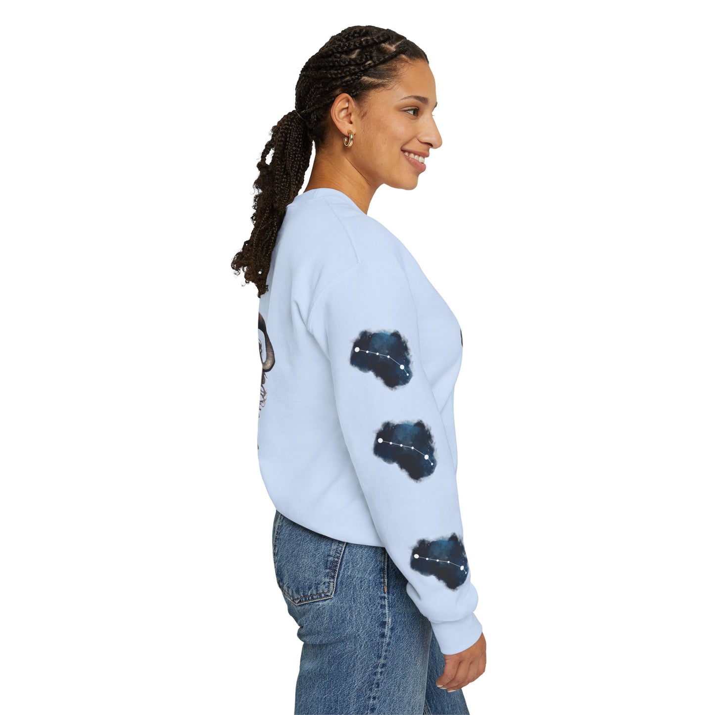 Aries , ™ Crewneck Sweatshirt (side arm design)