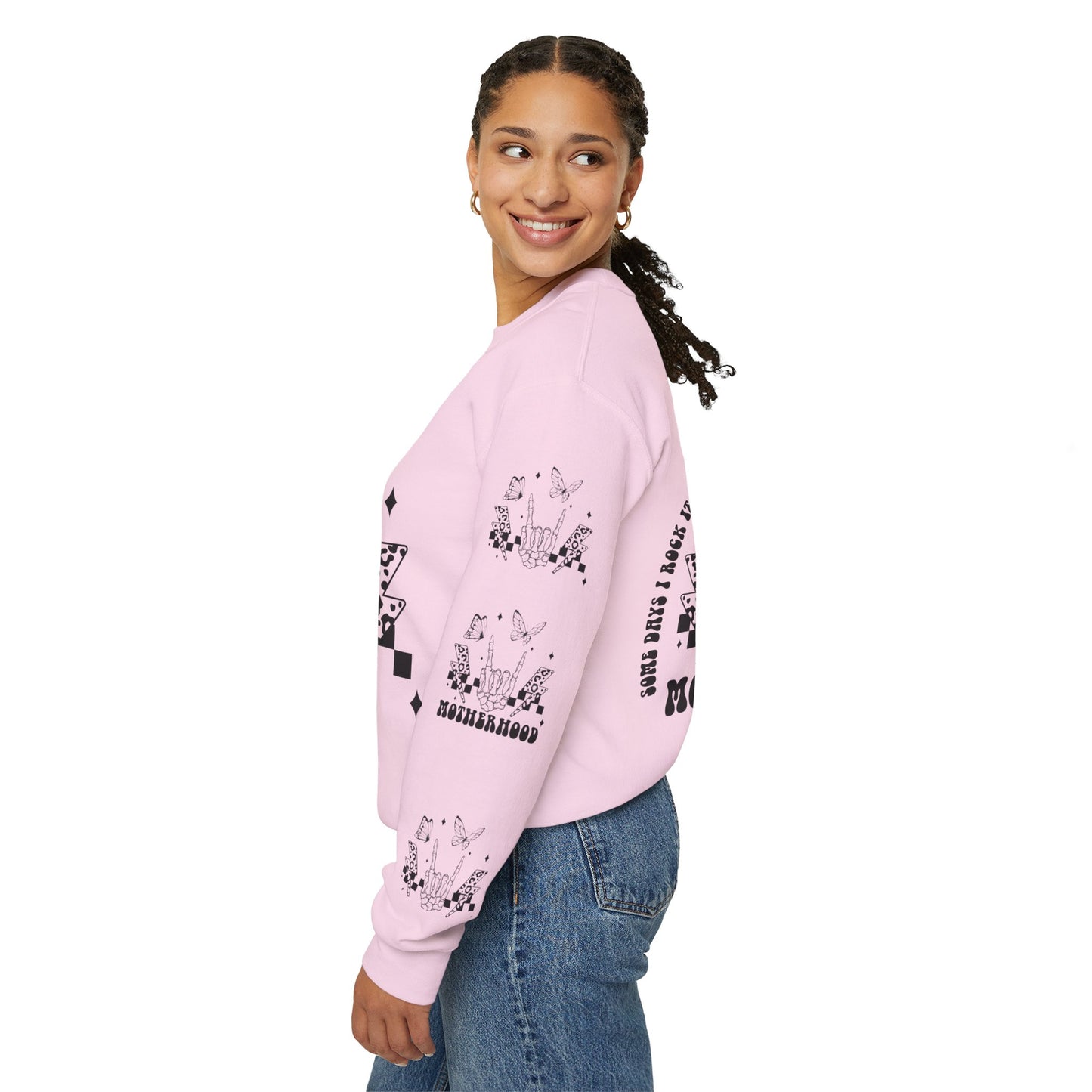 Motherhood , ™ Crewneck Sweatshirt ( side arm design)