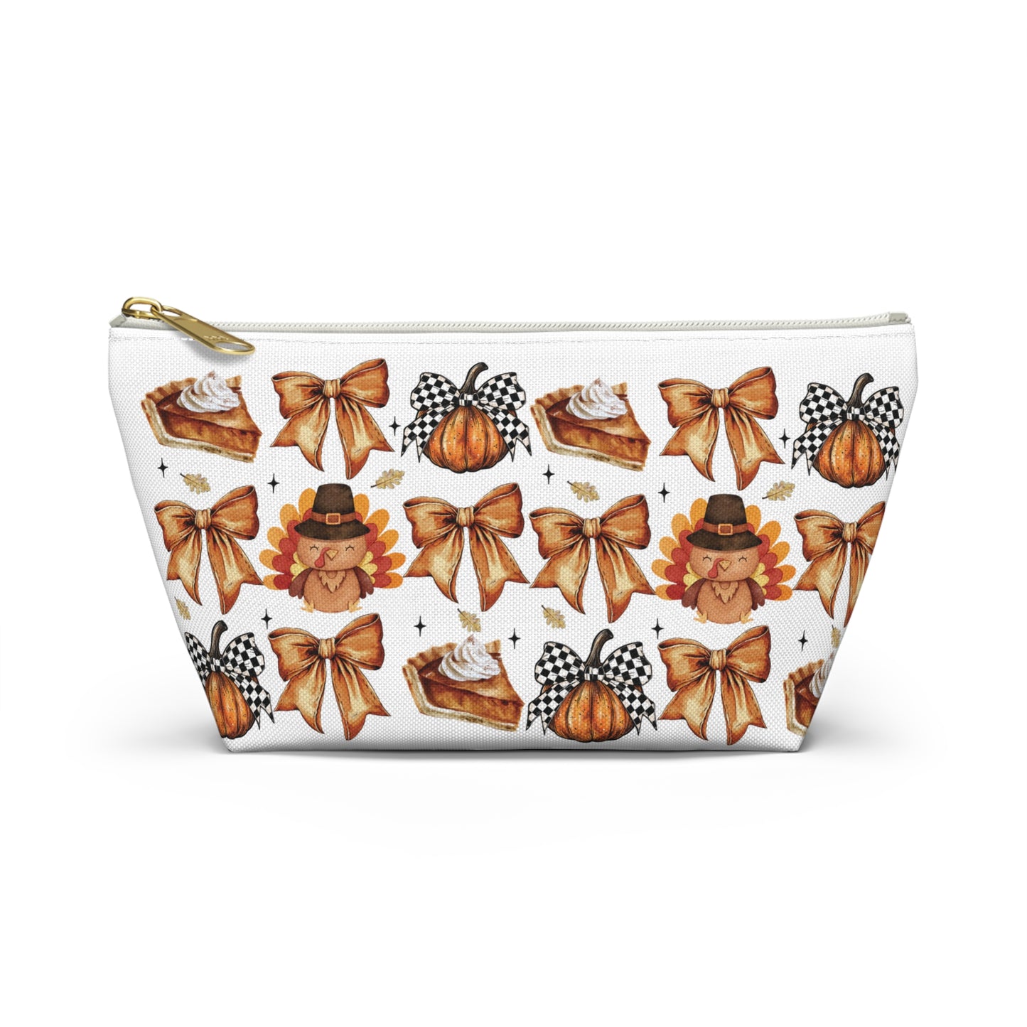 Thanksgiving and bows,  Accessory Pouch w T-bottoms