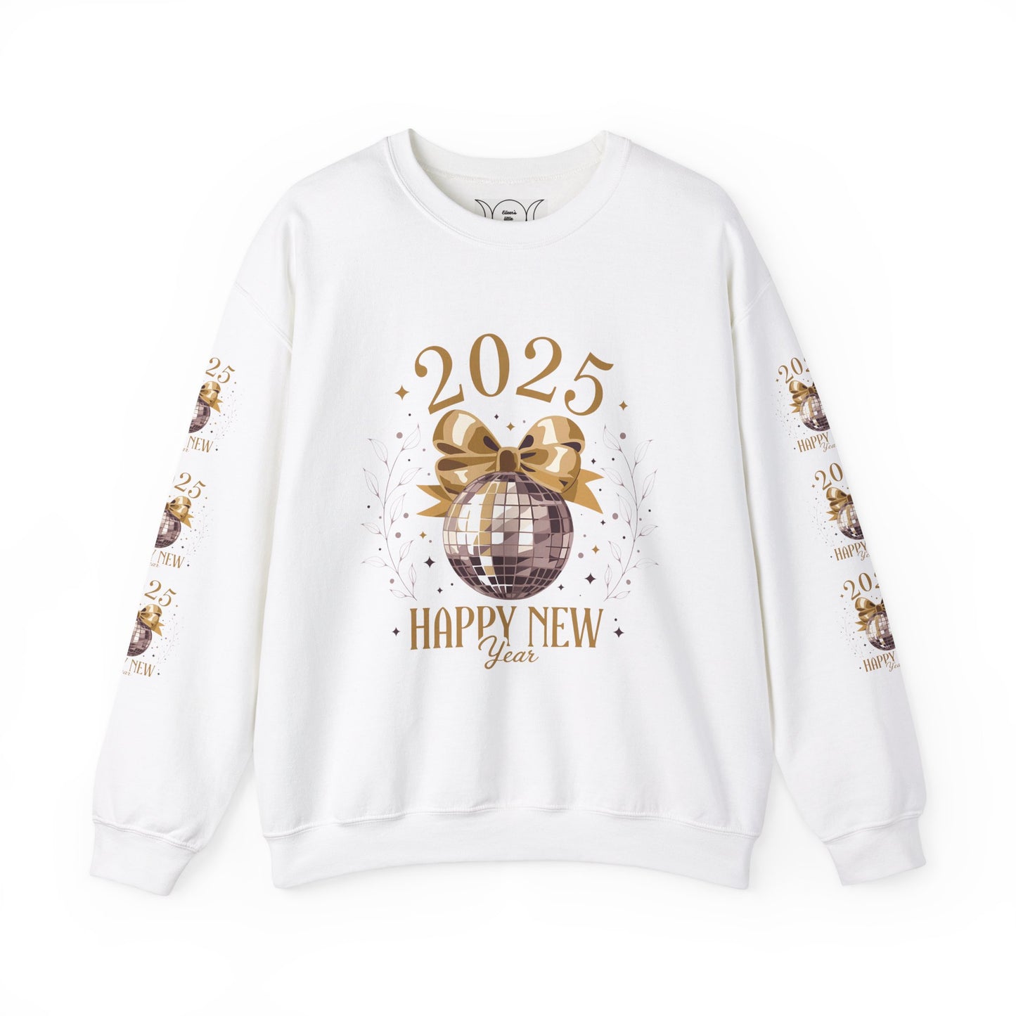 Happy year, Unisex Heavy Blend™ Crewneck Sweatshirt ( sleeve design)