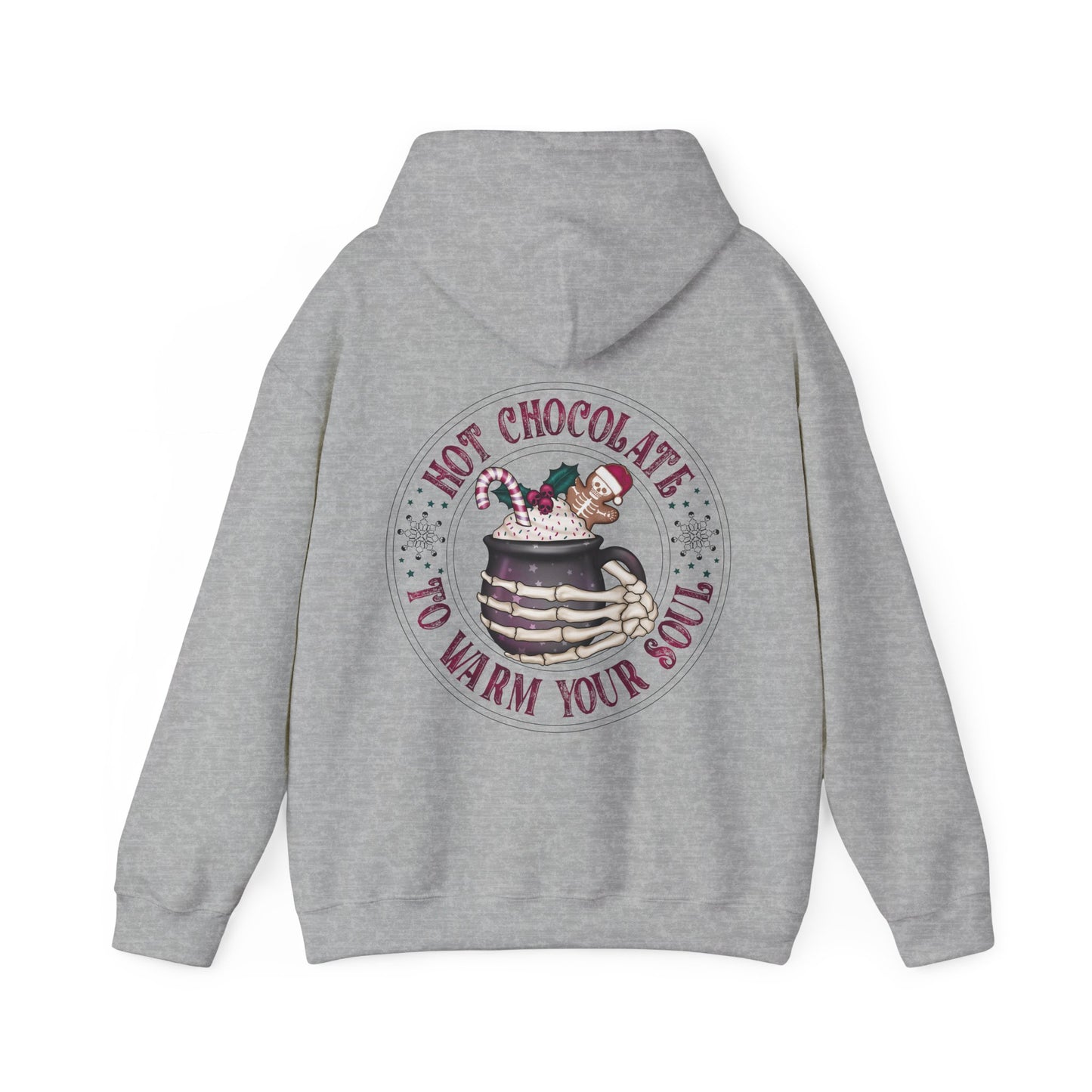 Hot chocolate to warm up my soul,  Unisex Heavy Blend™ Hooded Sweatshirt (no side arm design)