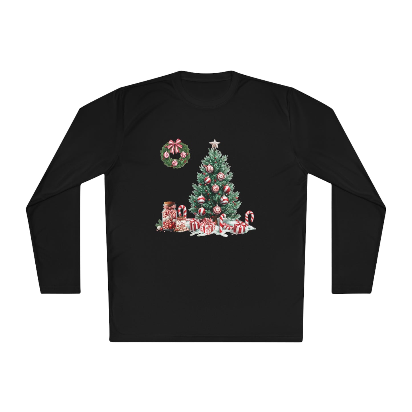 Peppermint Christmas,  Unisex Lightweight Long Sleeve Tee