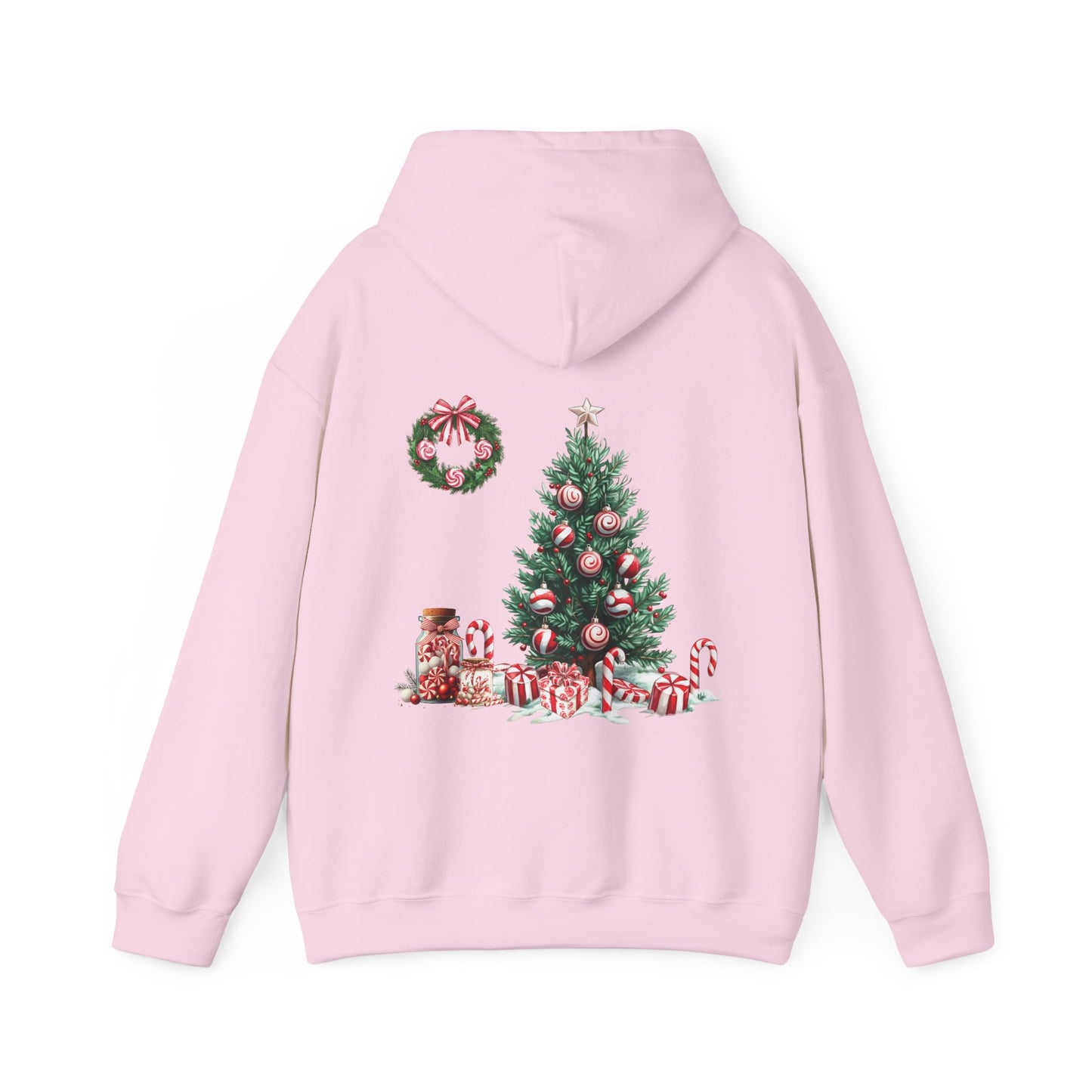 Peppermint Christmas ,  Unisex Heavy Blend™ Hooded Sweatshirt (no side arm design)