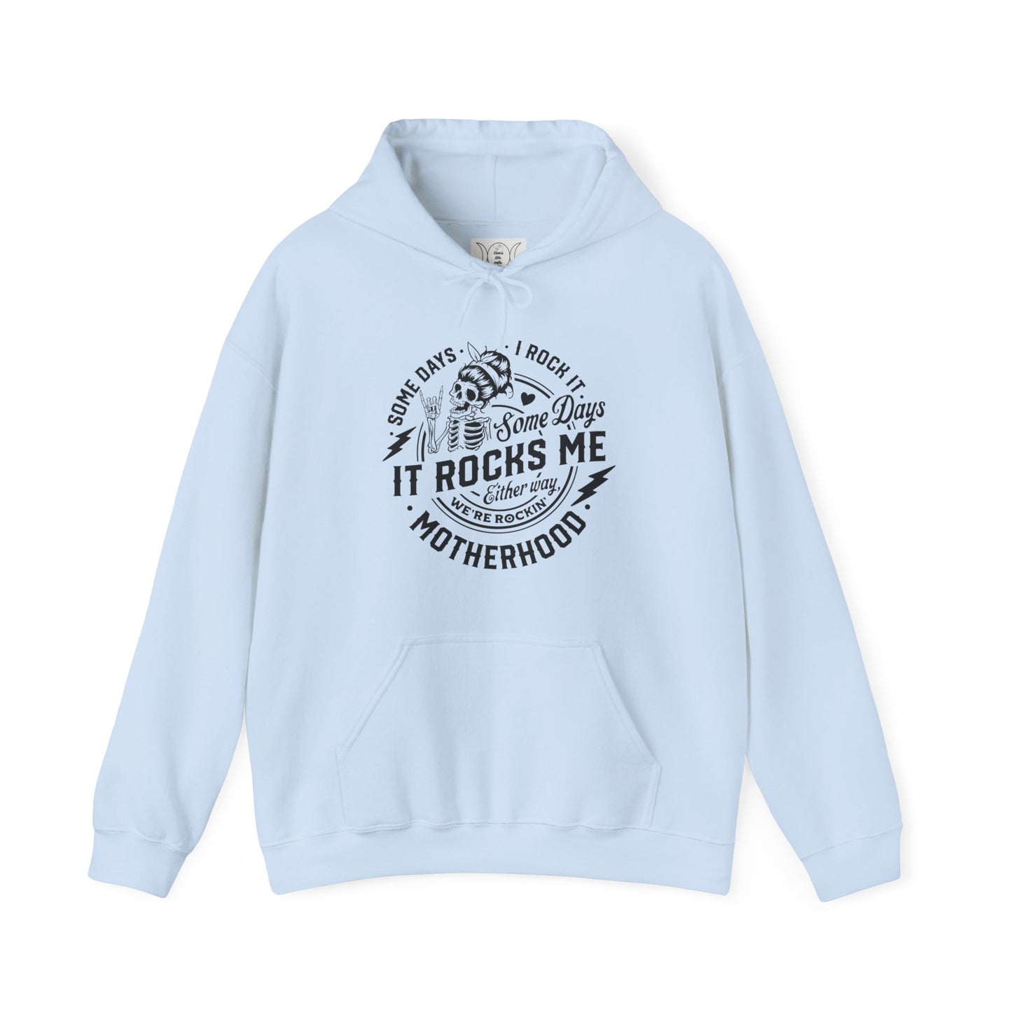 Rocking motherhood, Unisex Heavy Blend™ Hooded Sweatshirt (no side arm design)