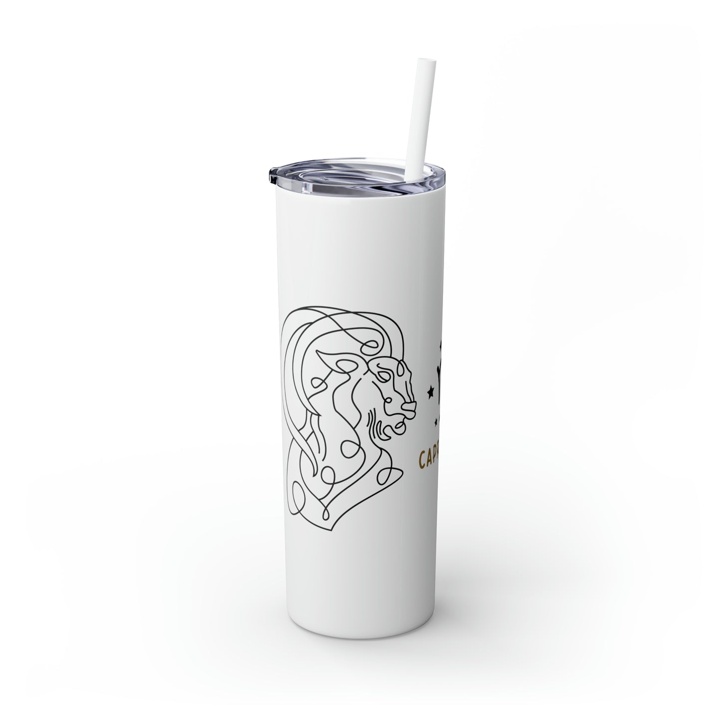 Capricorn Skinny Tumbler with Straw, 20oz