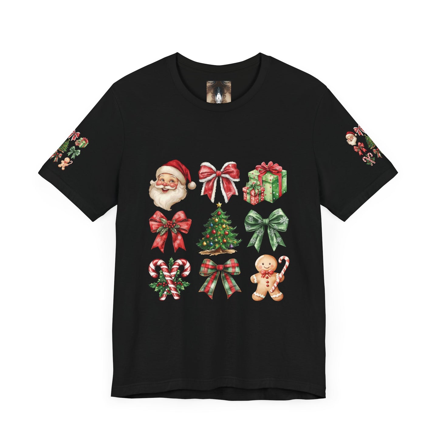 Christmas and bows, Unisex Jersey Short Sleeve Tee