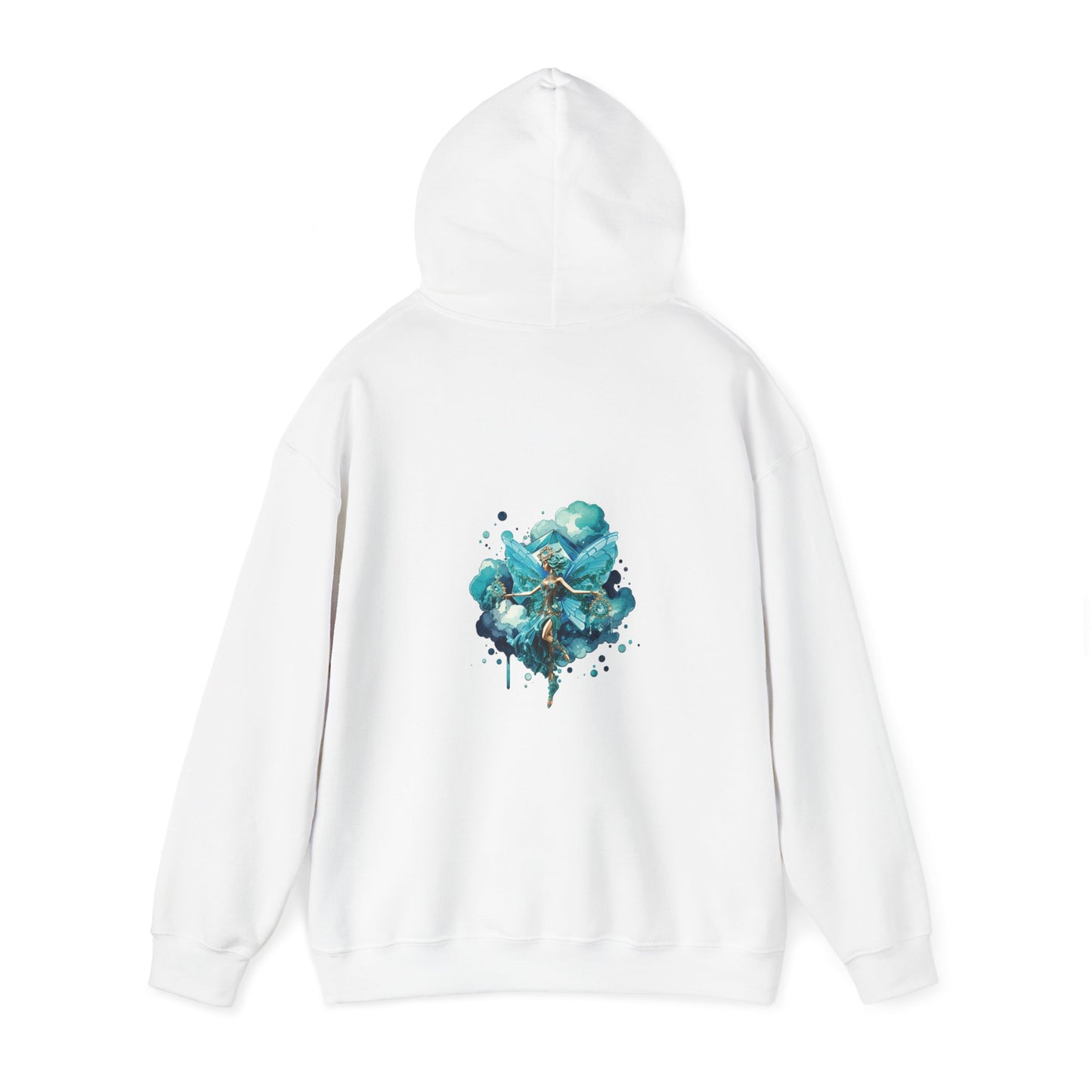 March aquamarine fairy, Unisex Heavy Blend™ Hooded Sweatshirt ( no arm design)