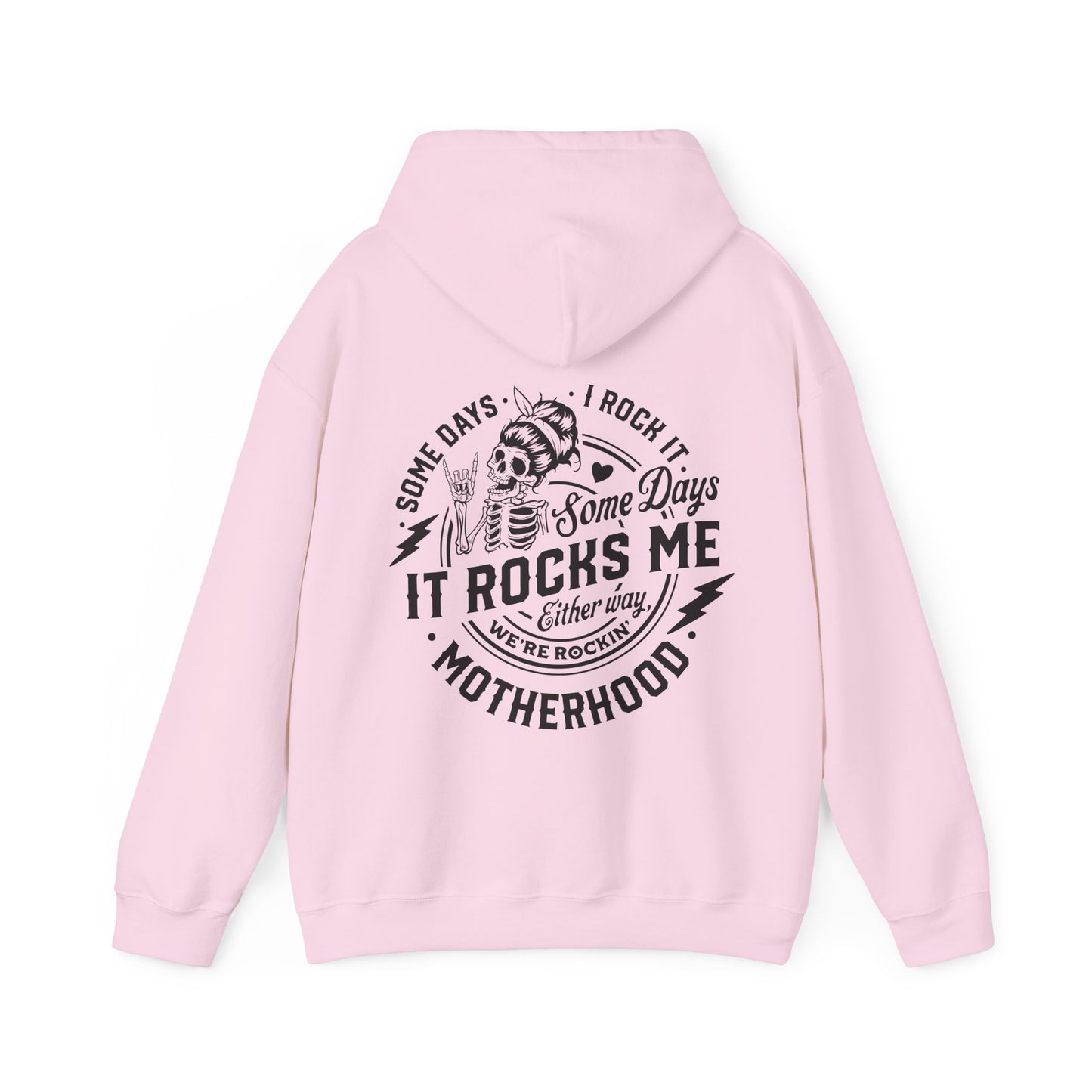 Rocking motherhood, Unisex Heavy Blend™ Hooded Sweatshirt (no side arm design)