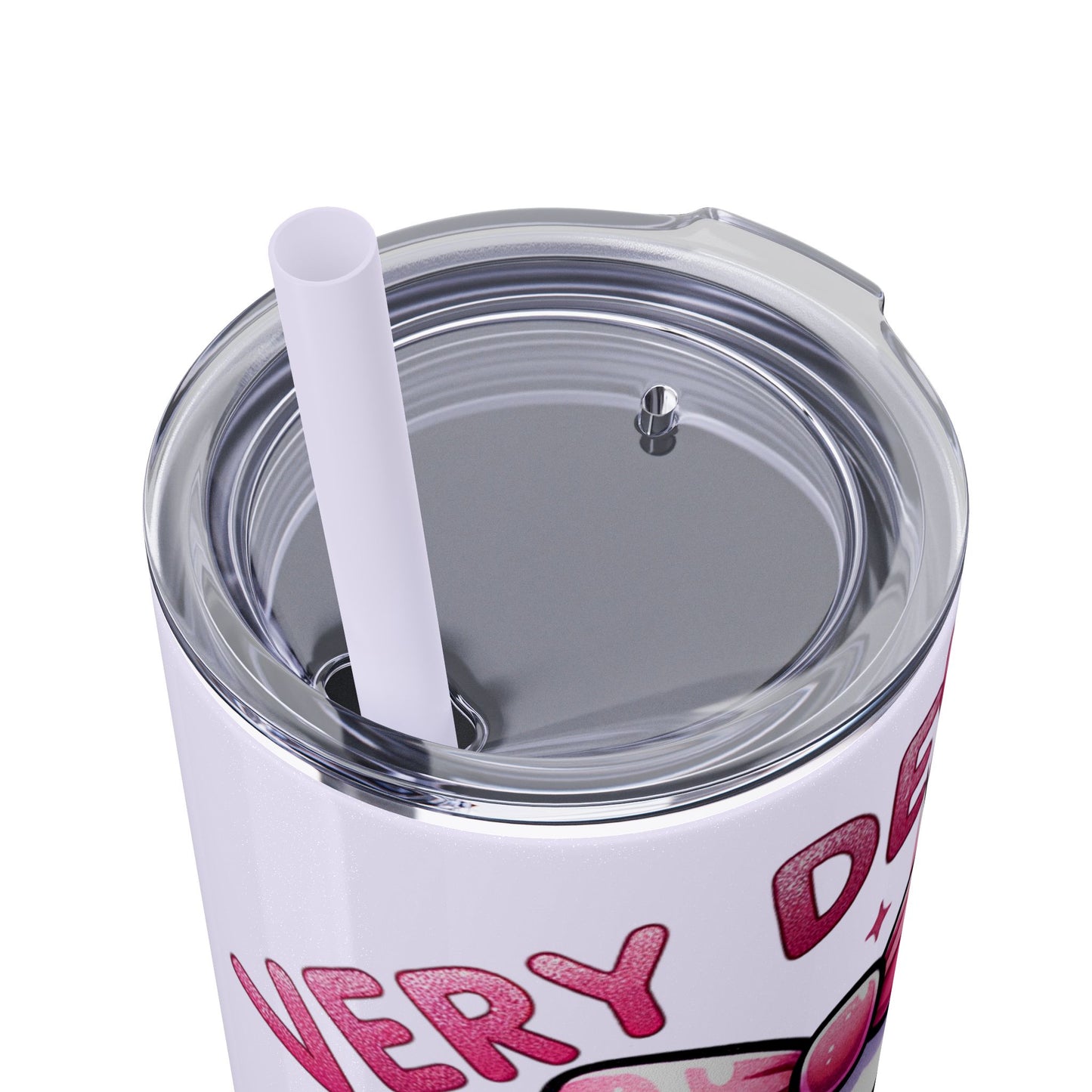 Very demure, Skinny Tumbler with Straw, 20oz