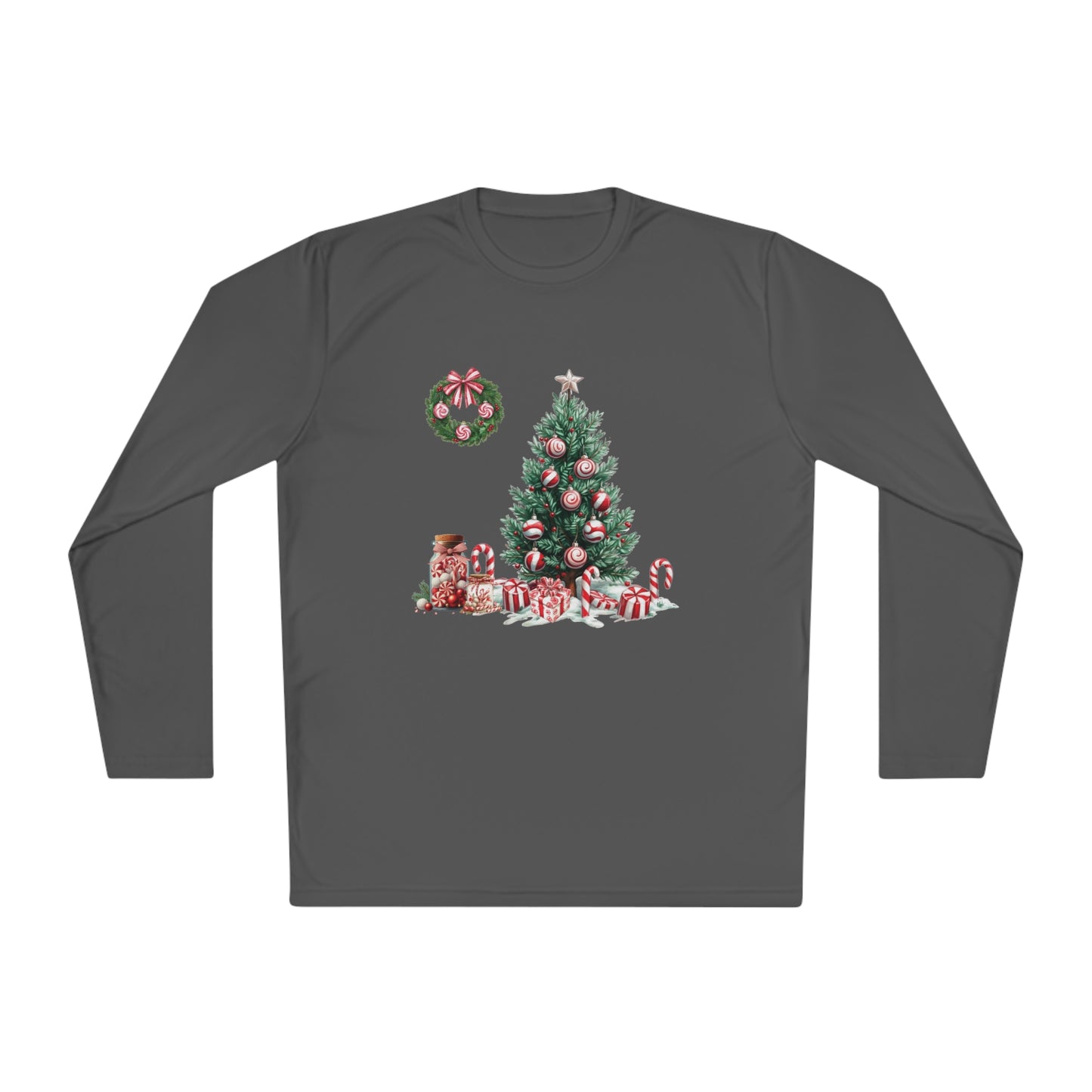 Peppermint Christmas,  Unisex Lightweight Long Sleeve Tee