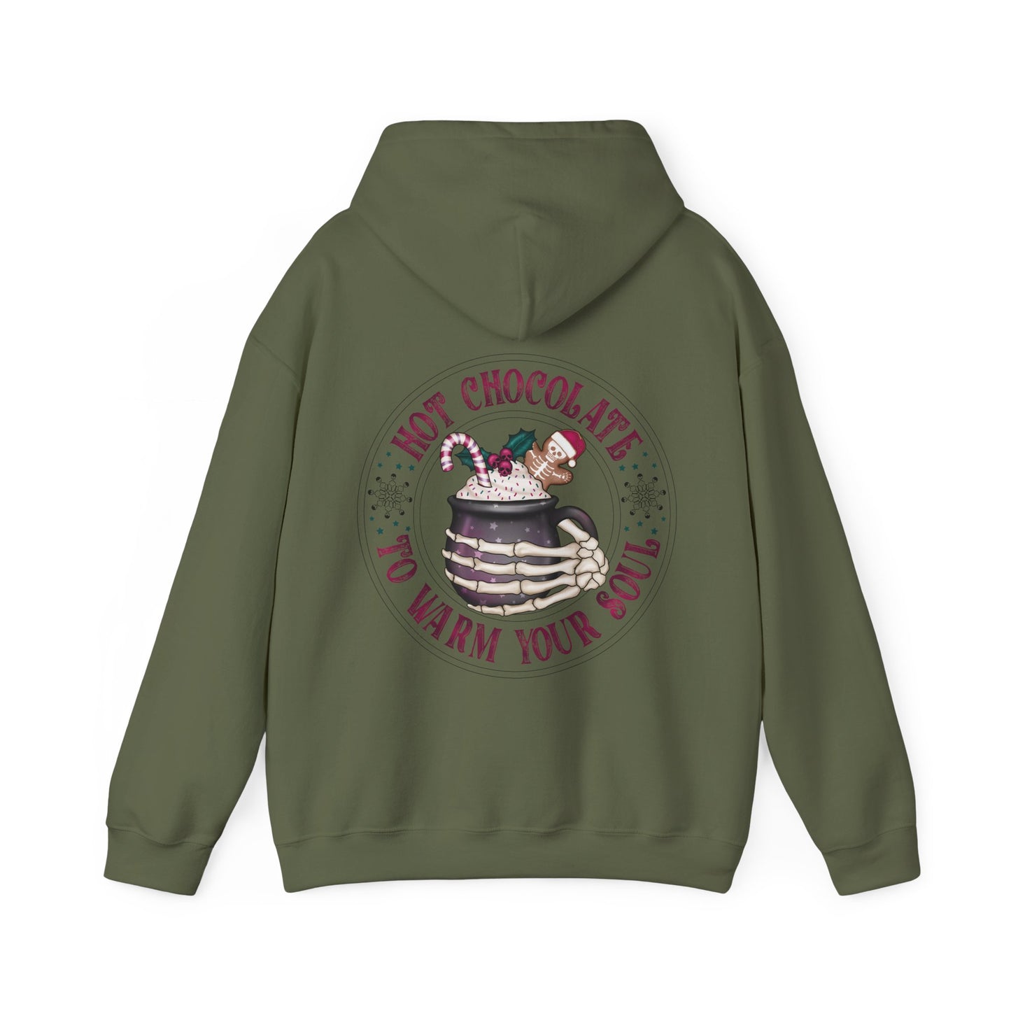 Hot chocolate to warm up my soul,  Unisex Heavy Blend™ Hooded Sweatshirt (no side arm design)