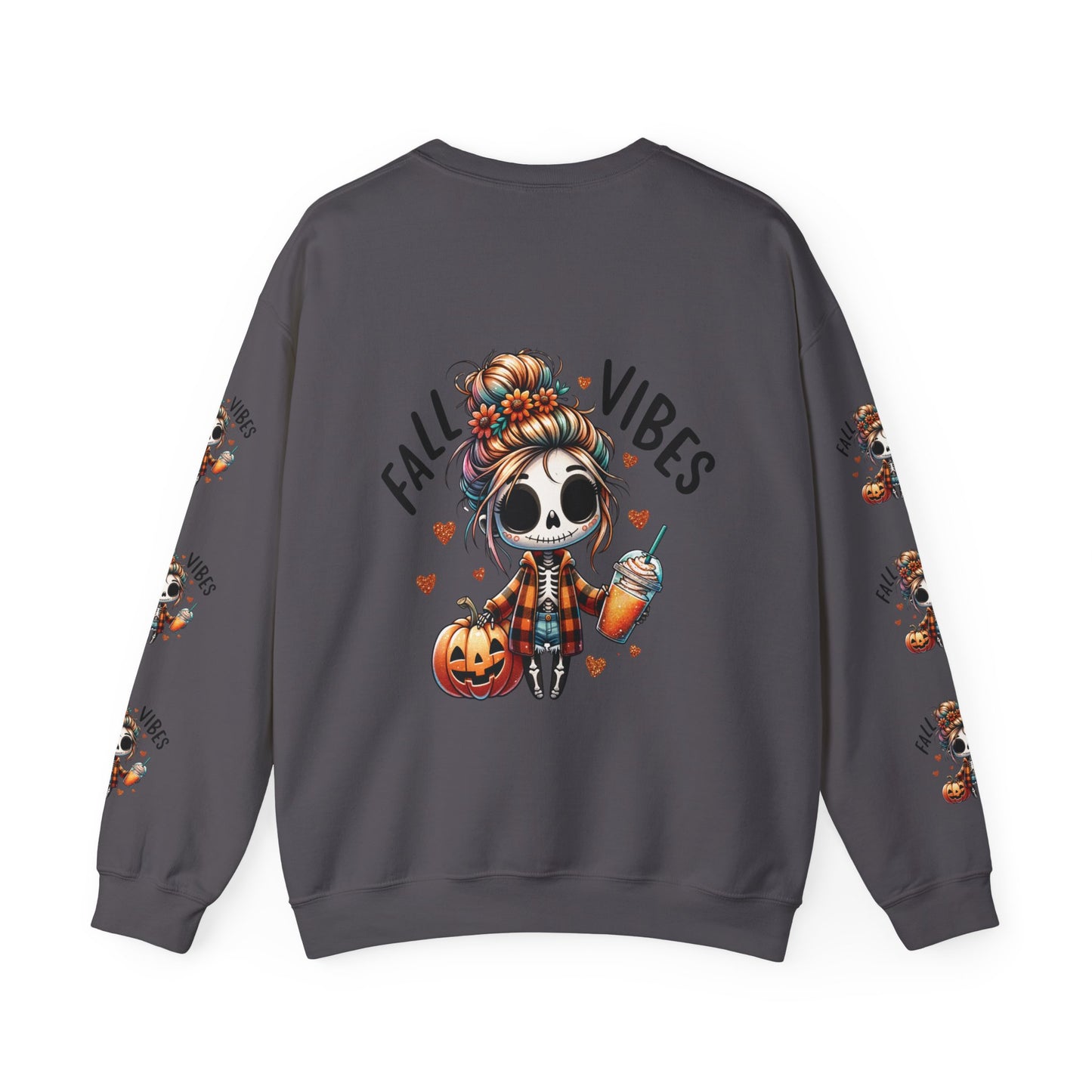 Fall vibes, ™ Crewneck Sweatshirt ( sleeve design )