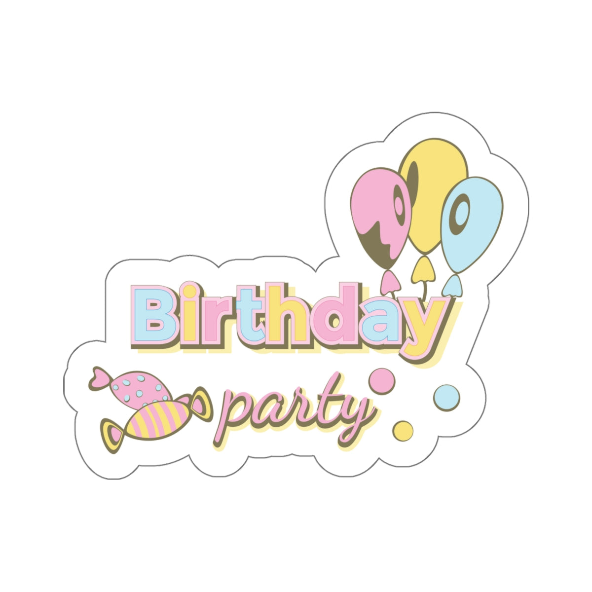 Birthday party, Kiss-Cut Stickers