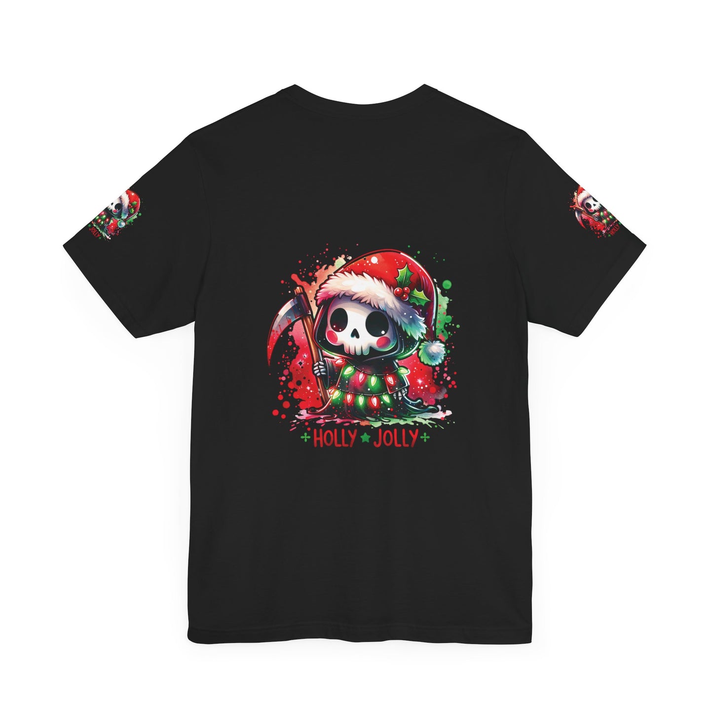 Copy of Holly jolly , Unisex Jersey Short Sleeve Tee ( sleeve design)