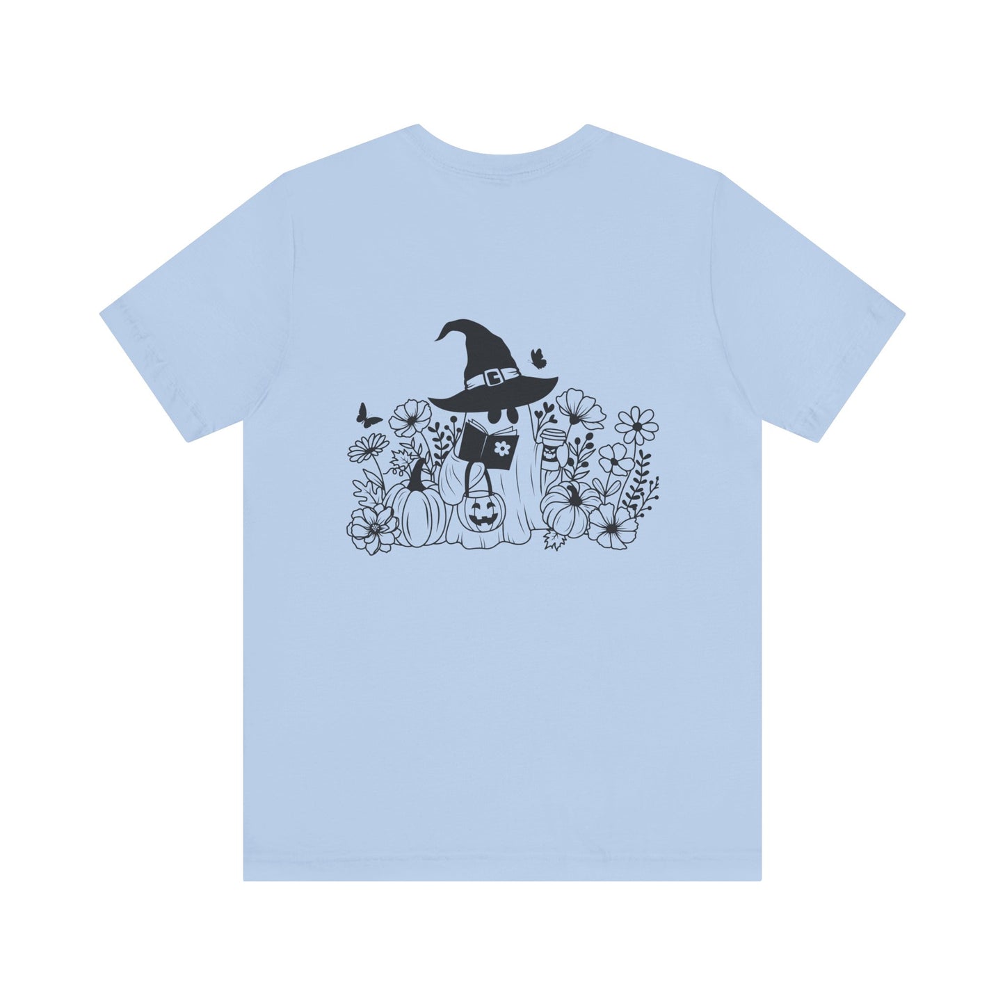 Cozy boo reading, Unisex Jersey Short Sleeve Tee ( No sleeve design)