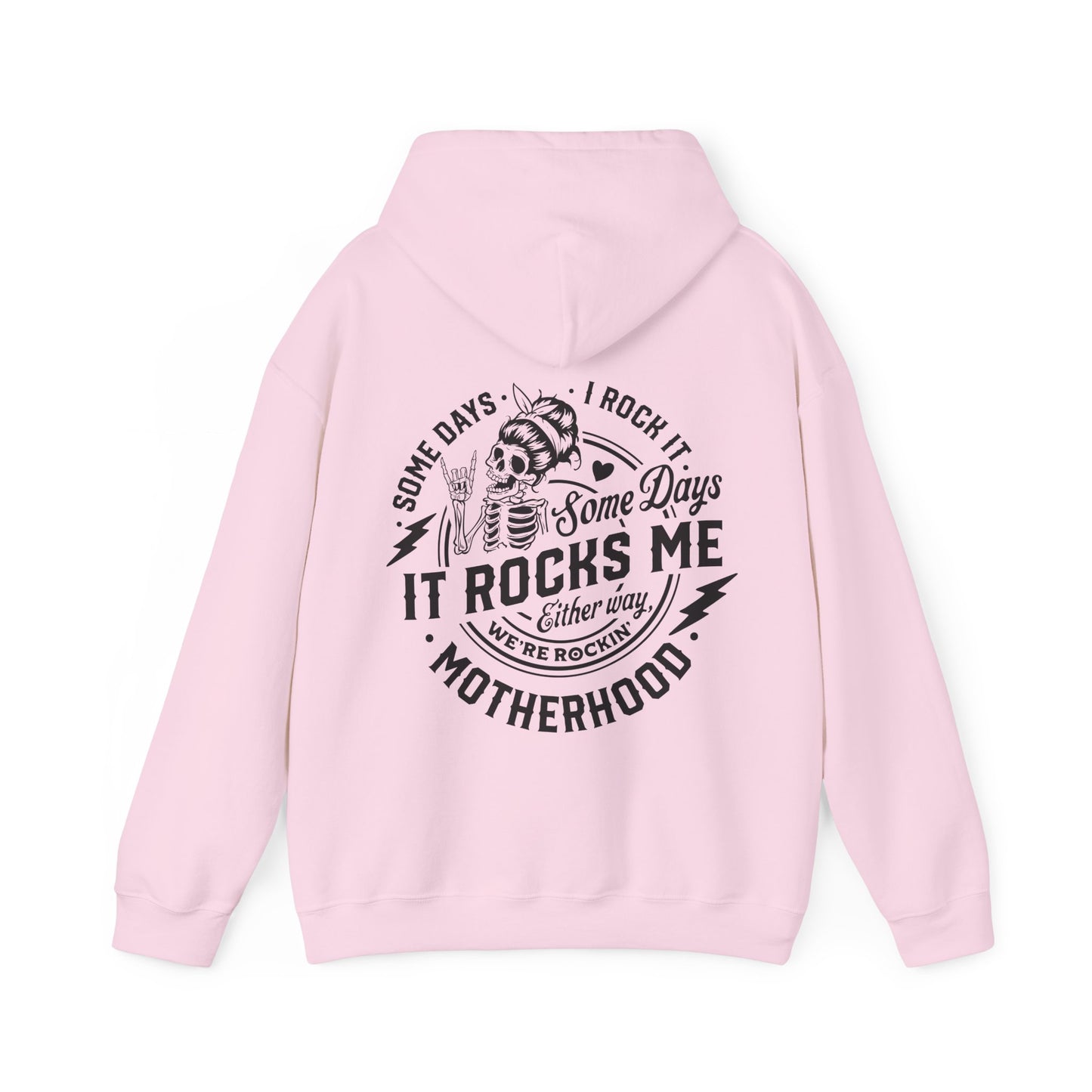 Rocking motherhood ,  Unisex Heavy Blend™ Hooded Sweatshirt (no side arm design)