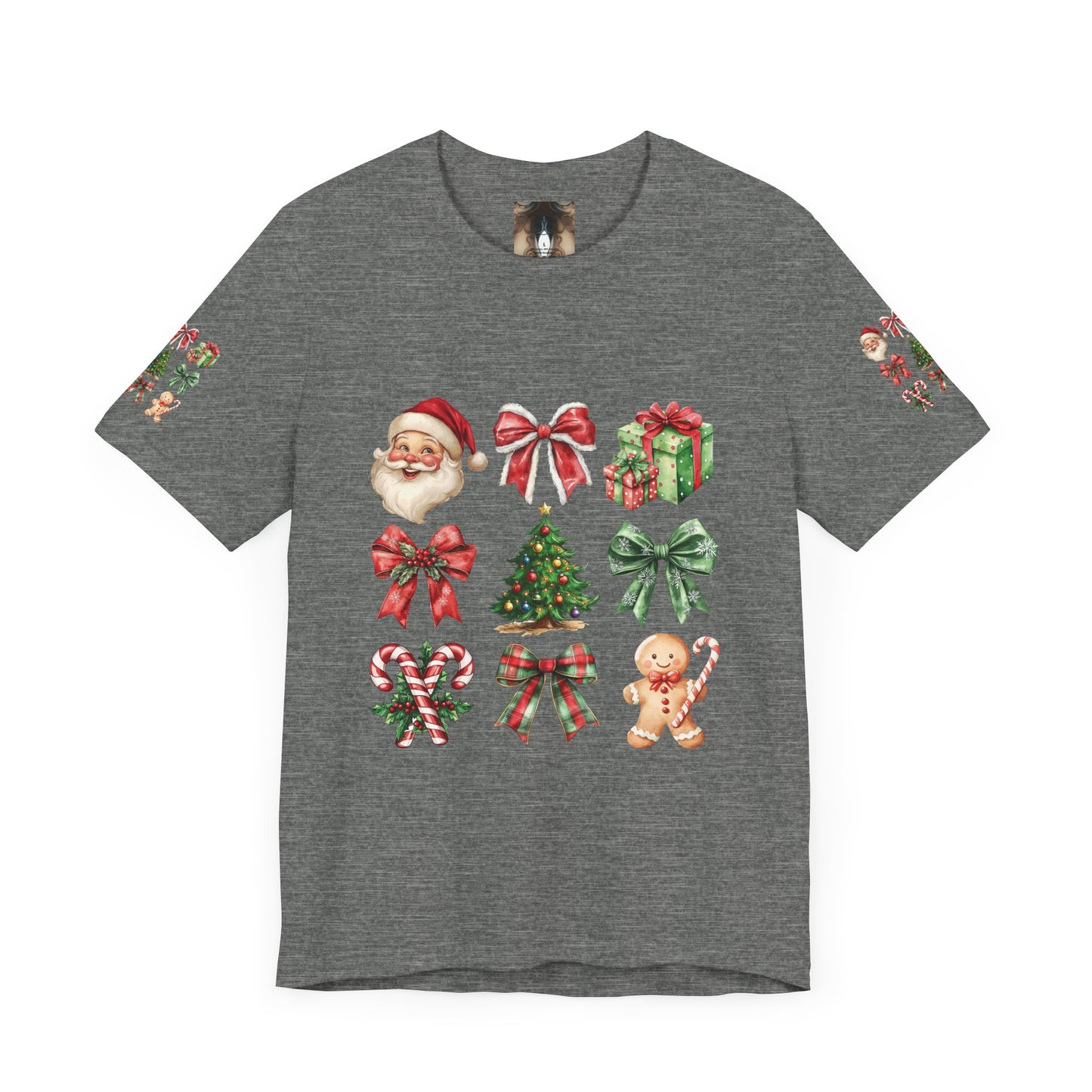 Christmas and bows, Unisex Jersey Short Sleeve Tee