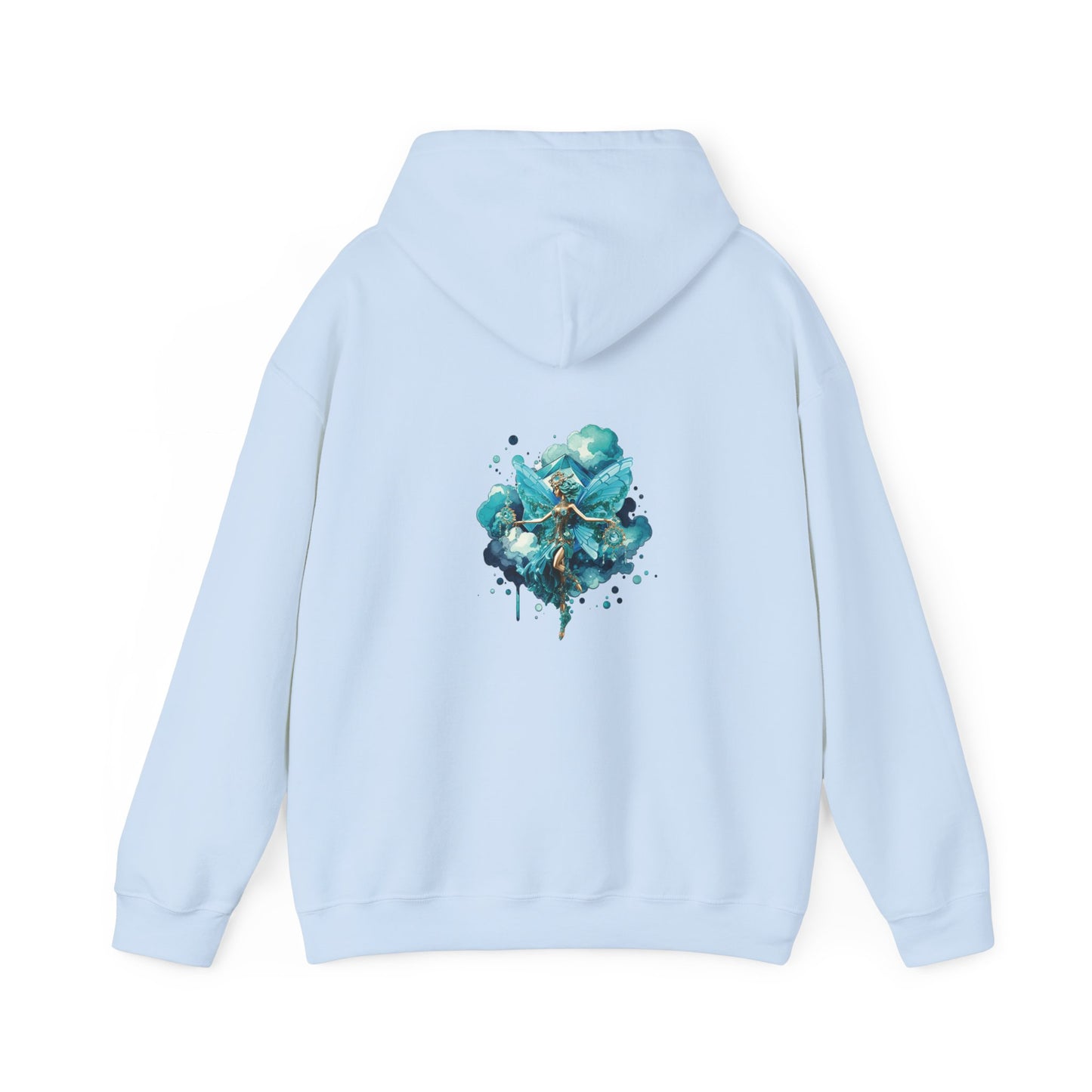 March aquamarine fairy, Unisex Heavy Blend™ Hooded Sweatshirt ( no arm design)