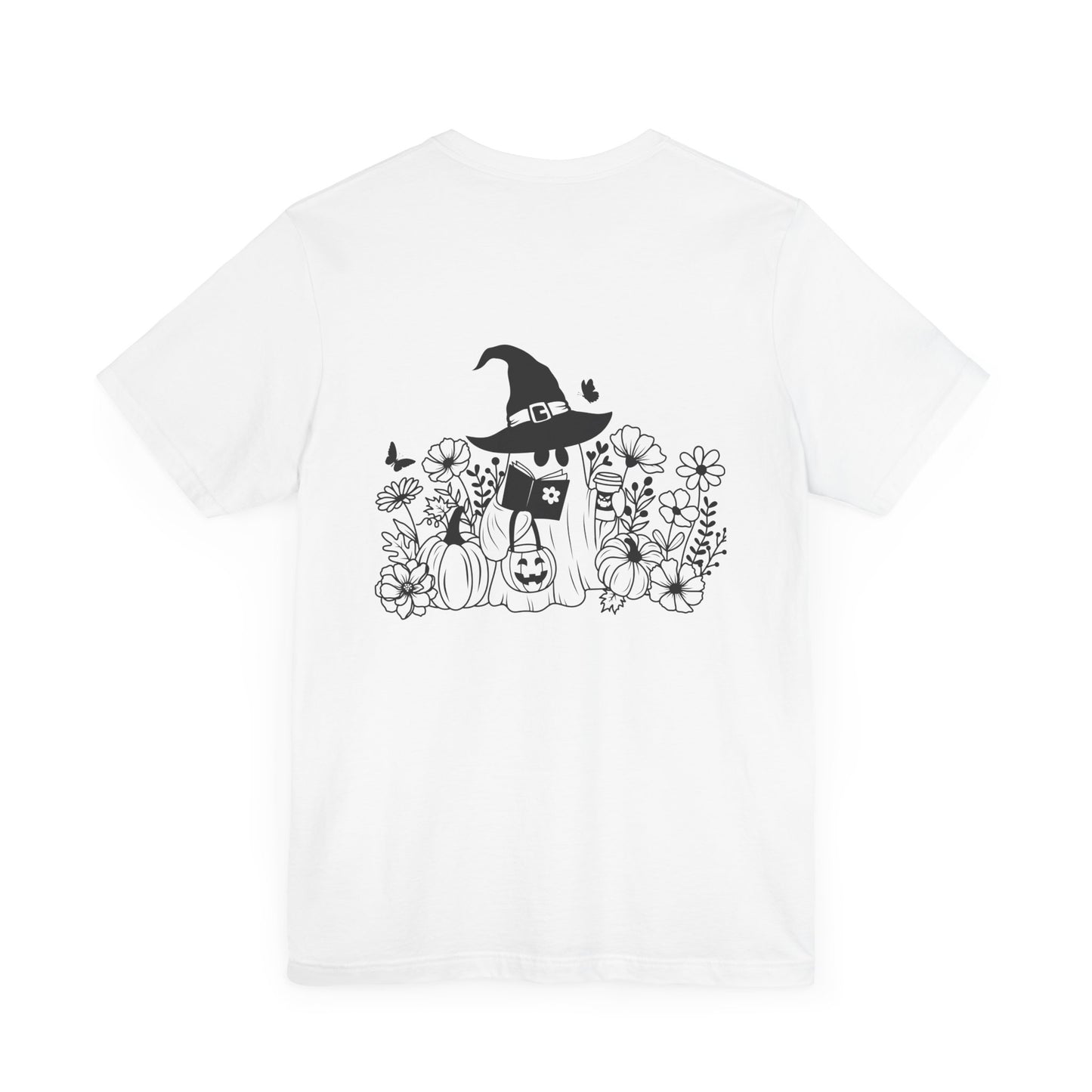 Cozy boo reading, Unisex Jersey Short Sleeve Tee ( No sleeve design)