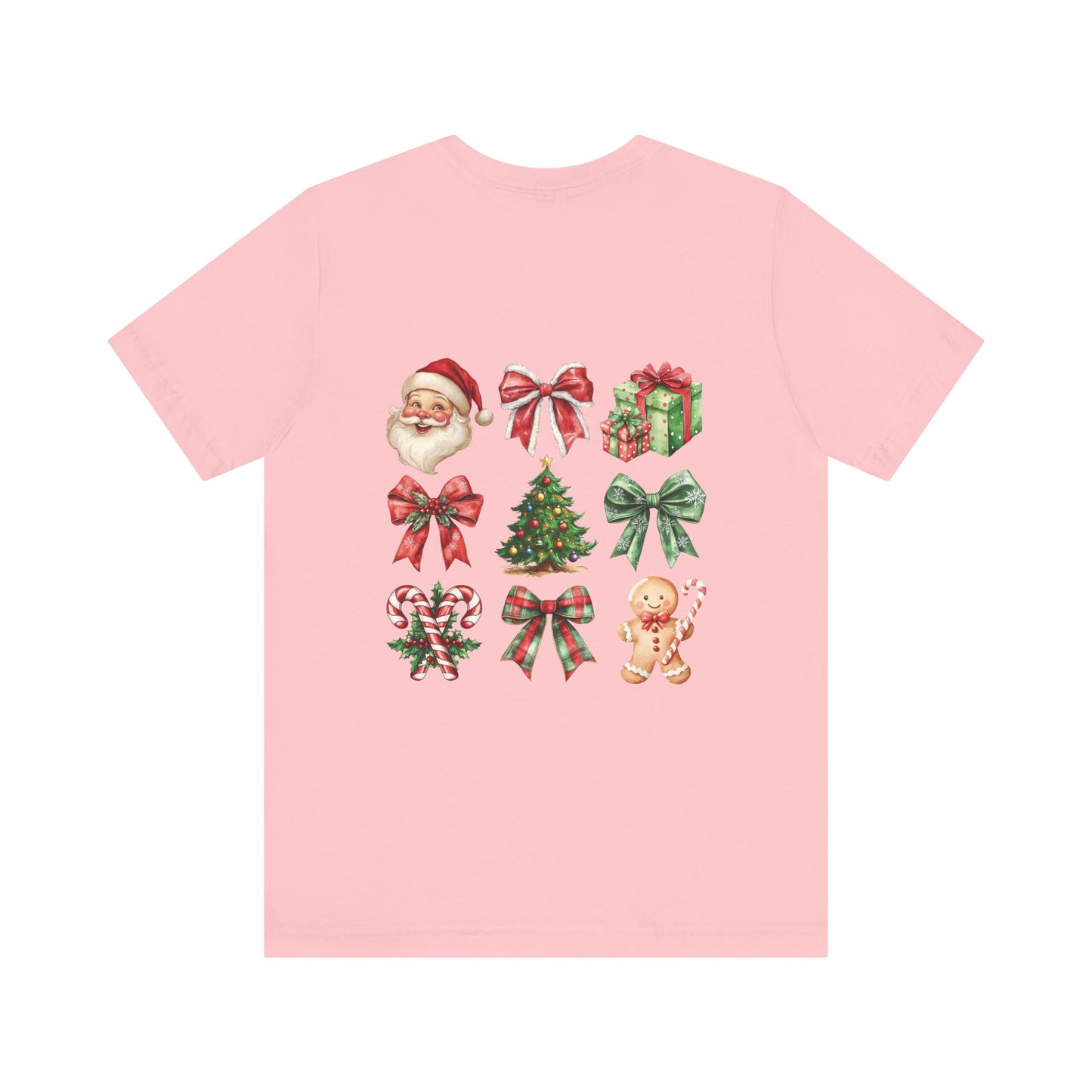 Christmas and bows , Unisex Jersey Short Sleeve Tee ( no sleeve design)