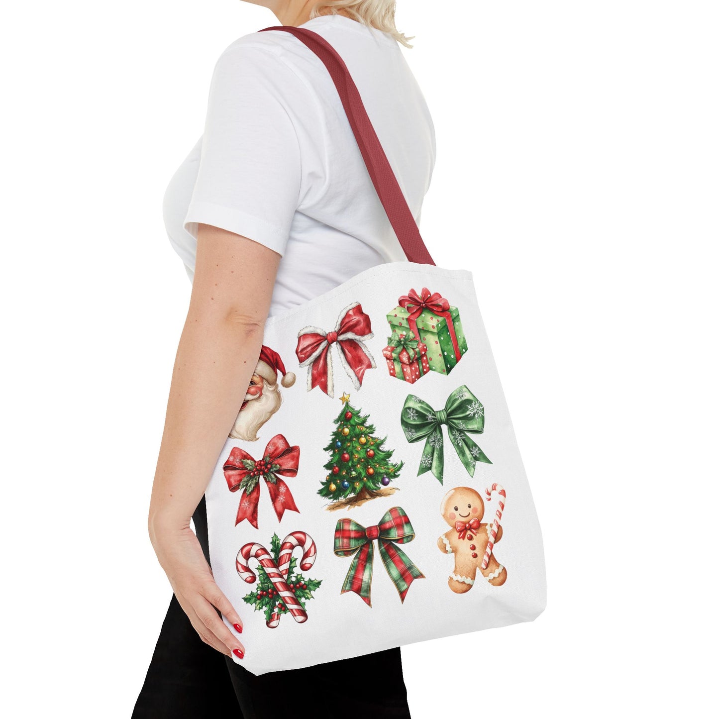 Christmas and bows, Tote Bag (AOP)